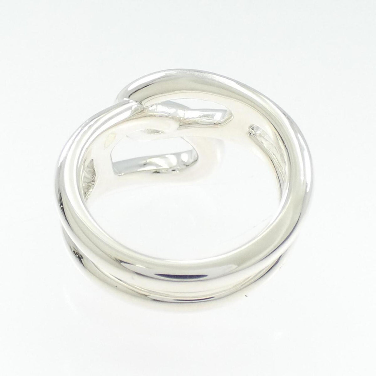 Hermes Silver 925 Band Ring (Pre-Owned)