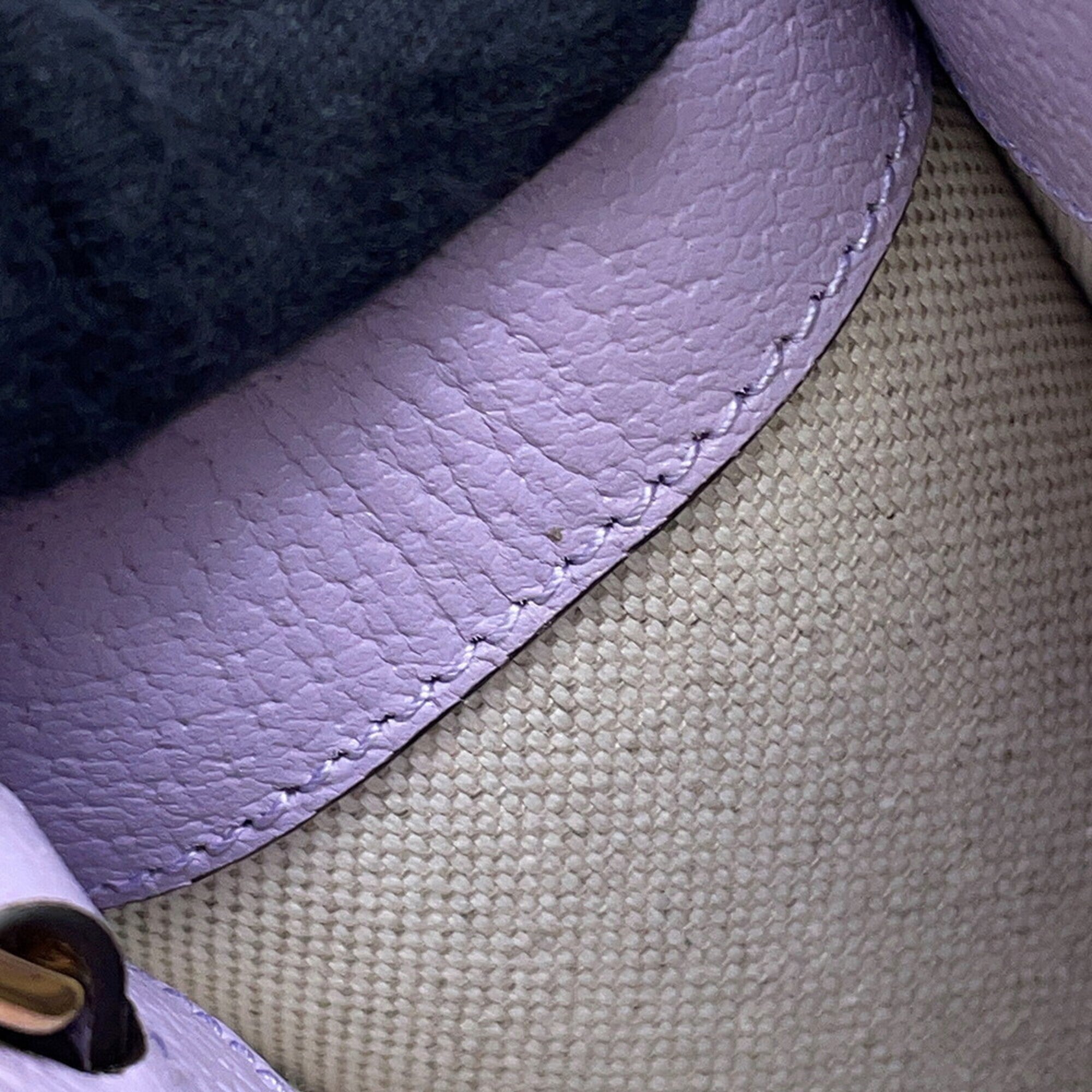 Gucci Beige Purple Gg Canvas Leather Handbag (Pre-Owned)