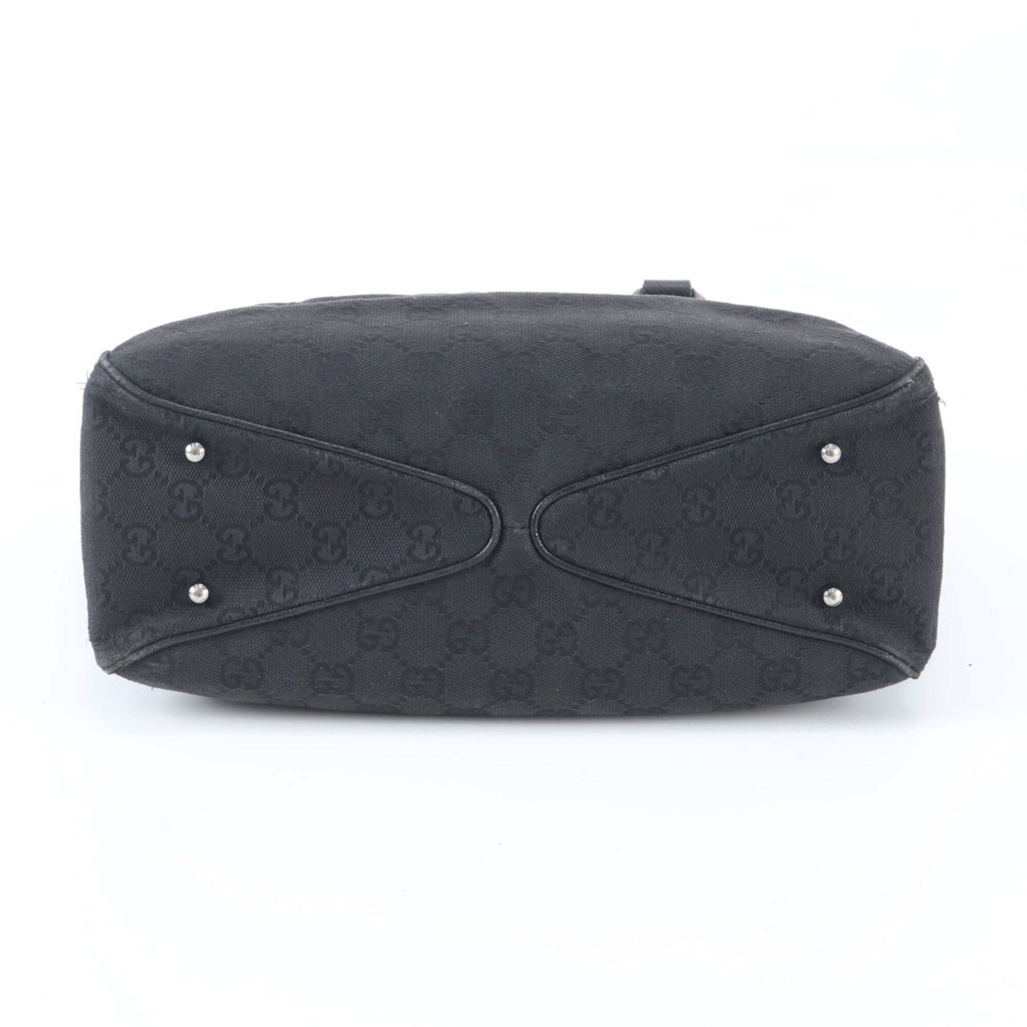 Gucci Gg Canvas Black Gg Canvas Handbag Tote Bag (Pre-Owned)