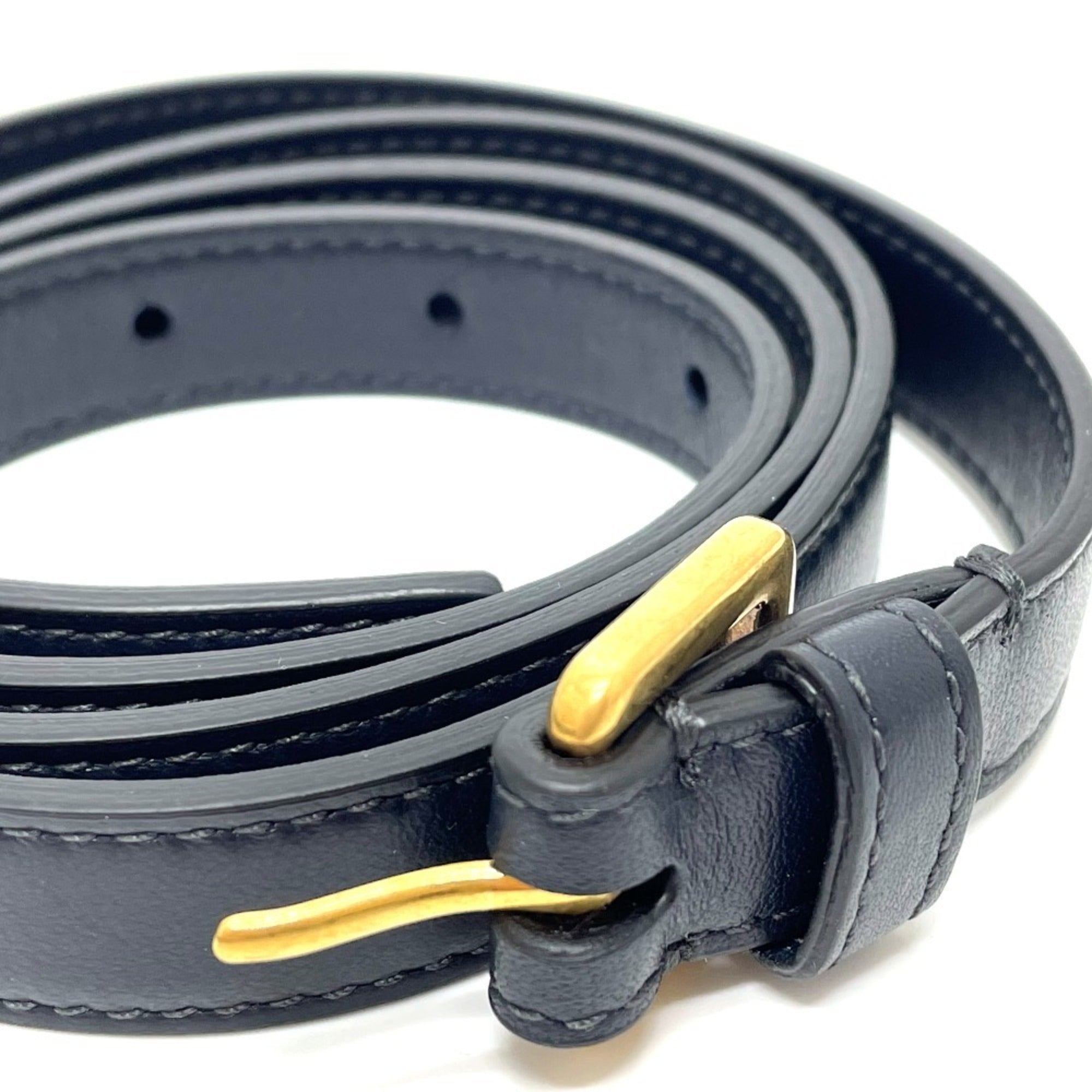 Christian Dior Navy Leather Canvas Fanny Pack Sling Bag (Pre-Owned)