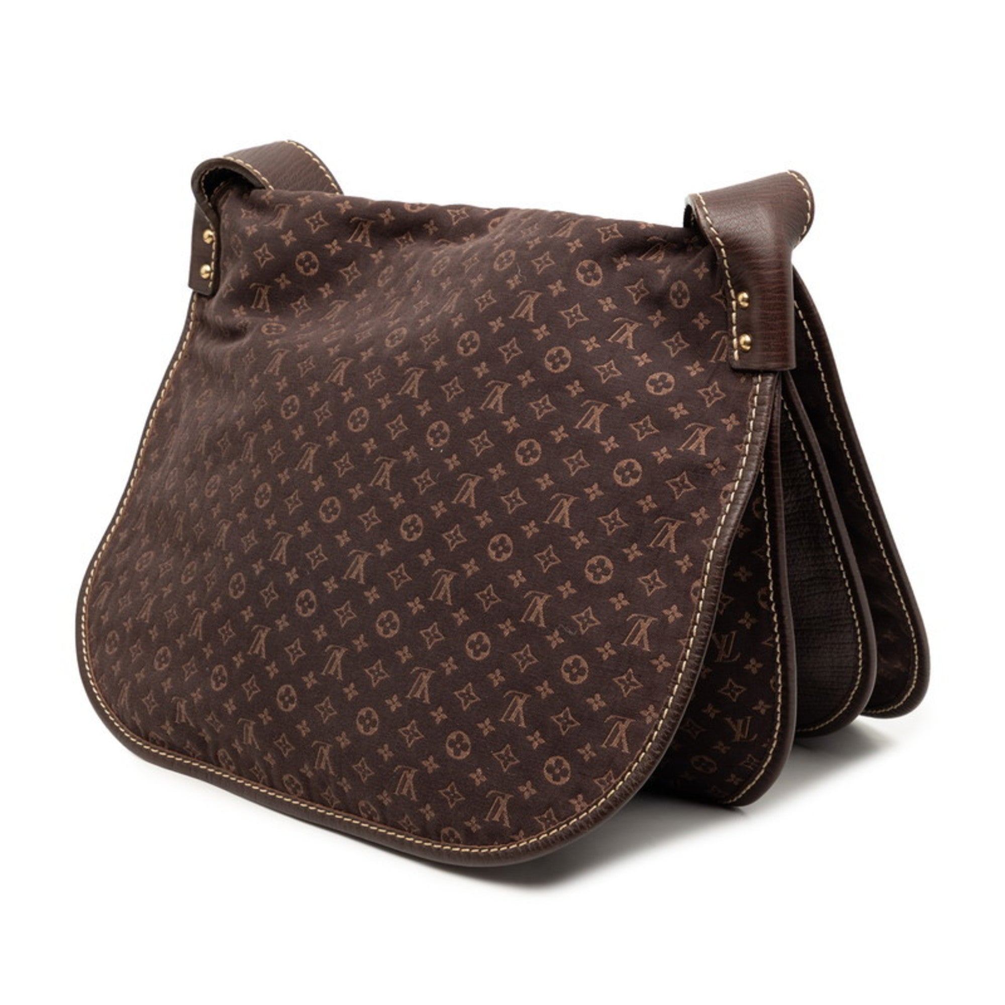 Louis Vuitton Brown Canvas Leather Shoulder Bag (Pre-Owned)