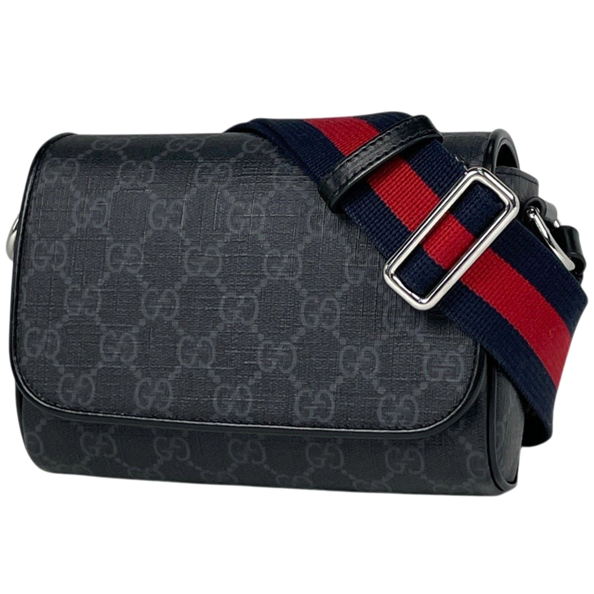 Gucci Black Coated Canvas Shoulder Bag (Pre-Owned)