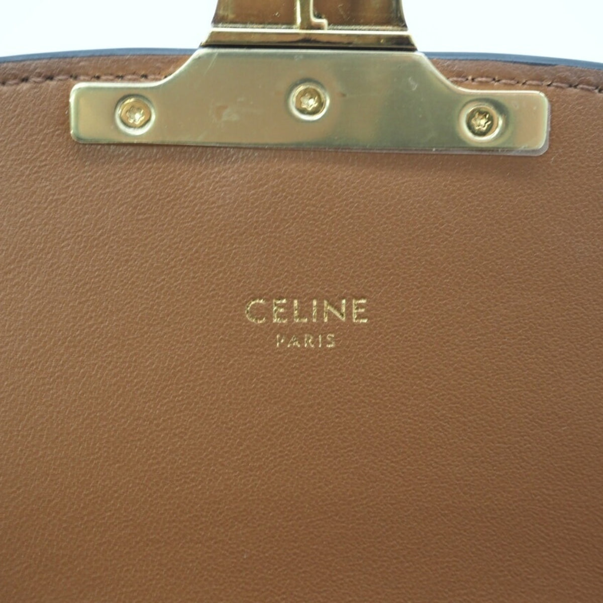 Celine Brown White Canvas Shoulder Bag (Pre-Owned)