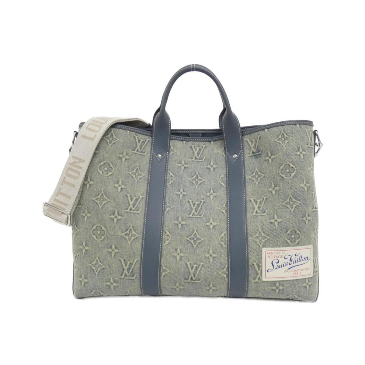Louis Vuitton Blue Denim Handbag (Pre-Owned)