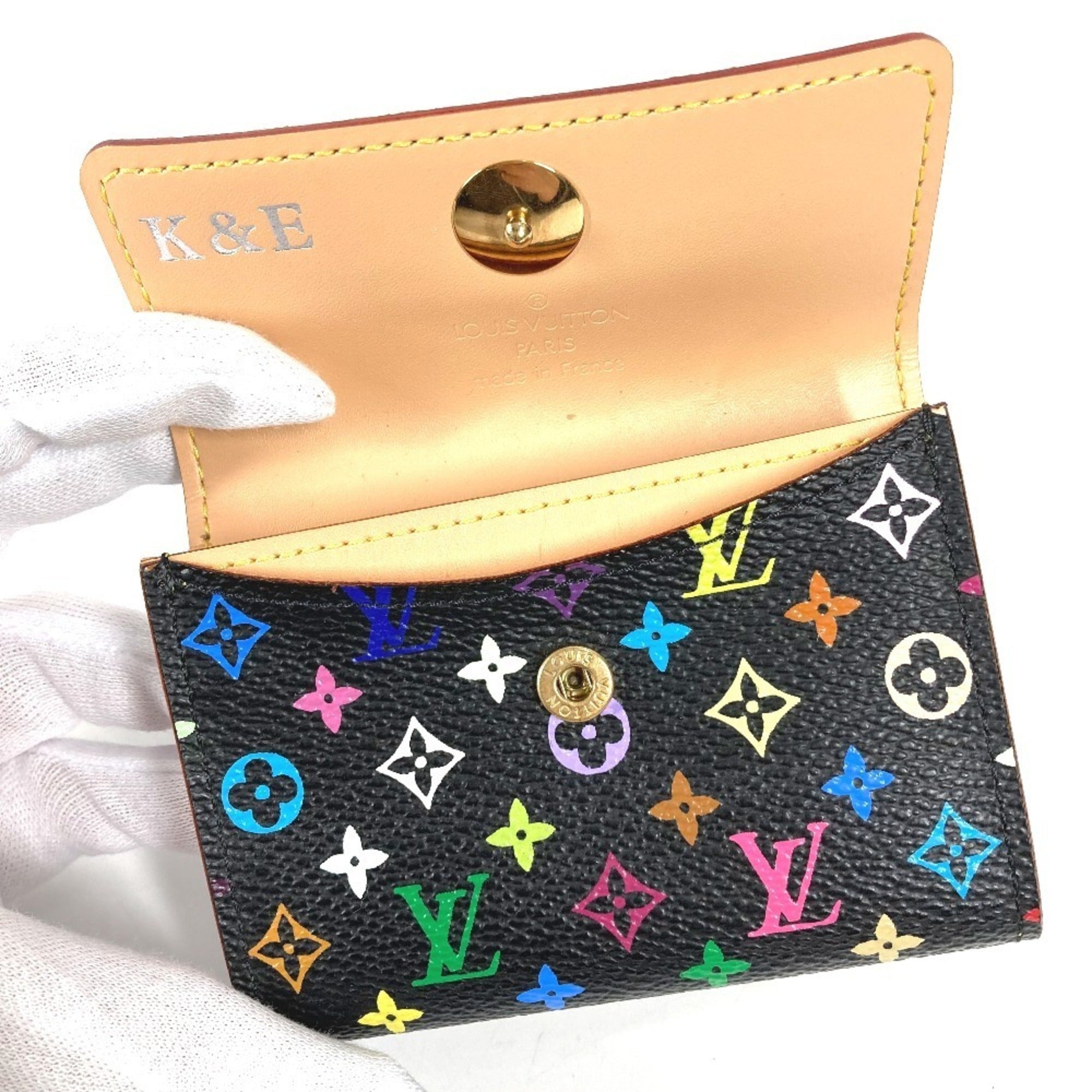 Louis Vuitton Black Monogram Multi-Color Noir Monogram Multicolore Coin Purse/Coin Case (Pre-Owned)