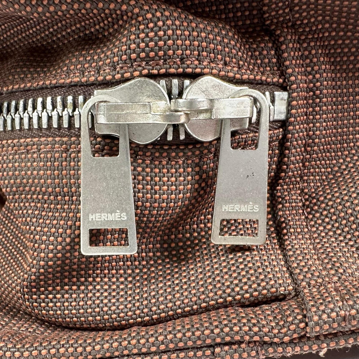 Hermes Brown Canvas Backpack (Pre-Owned)