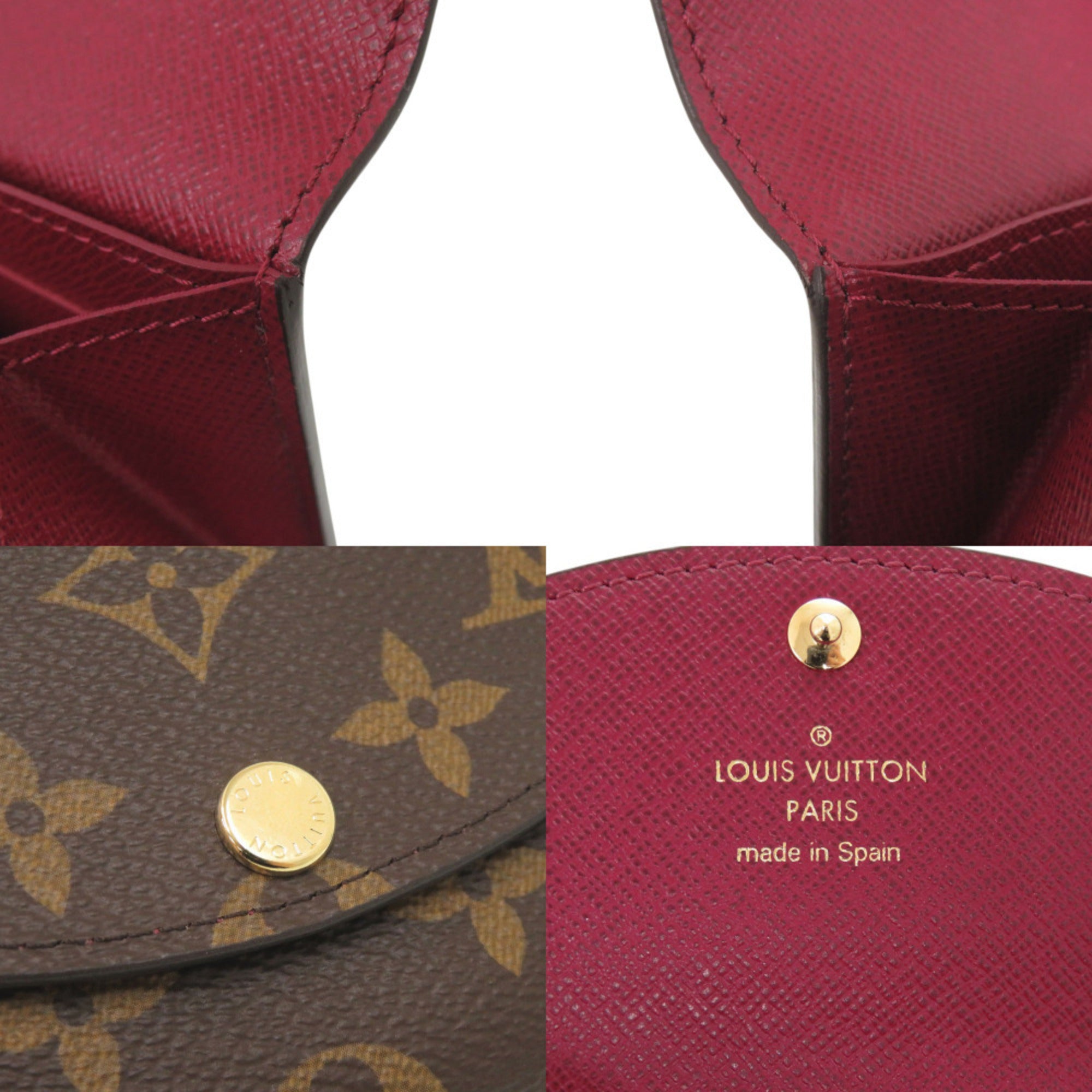 Louis Vuitton Brown Fuchsia Monogram Monogram Wallet (Bi-Fold) (Pre-Owned)