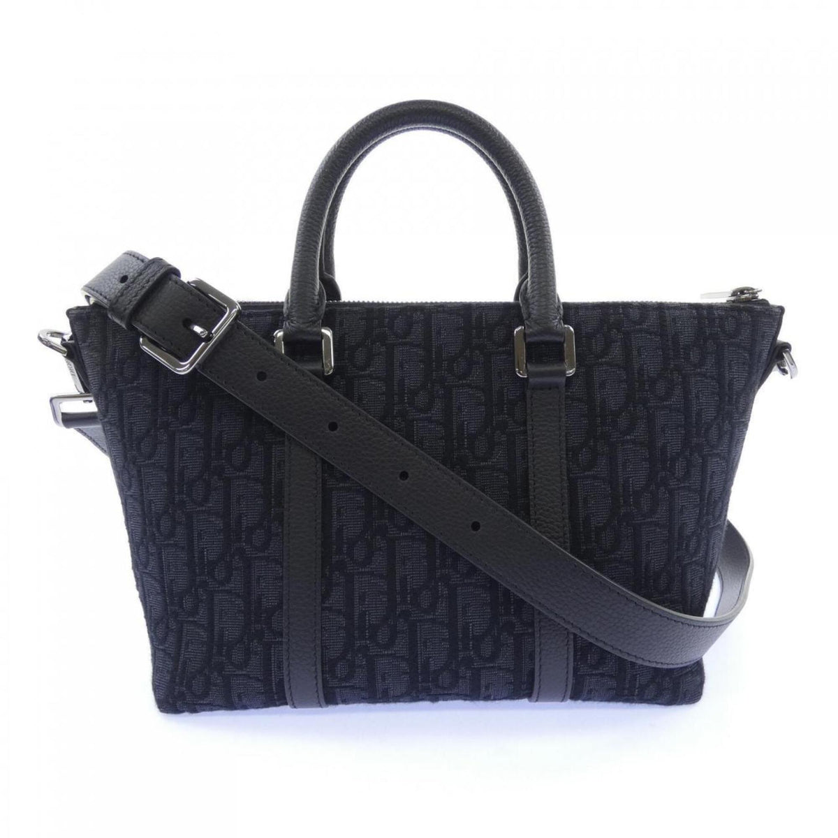 Christian Dior Black Gray Handbag Weekend Bag (Pre-Owned)