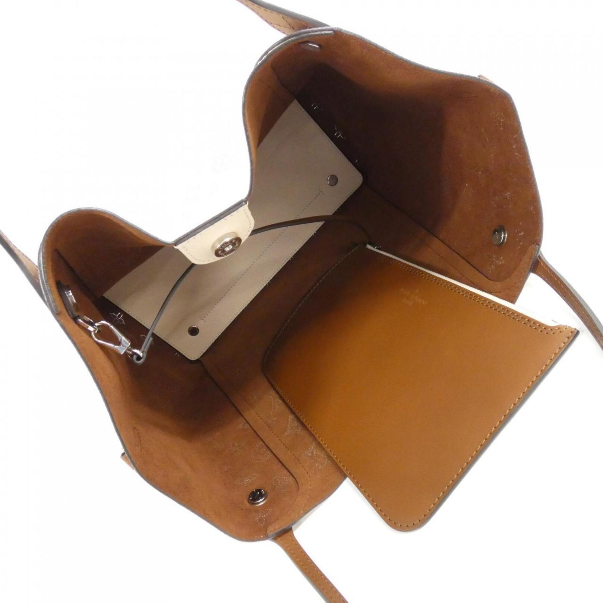 Louis Vuitton Beige Leather Handbag Pouch (Pre-Owned)