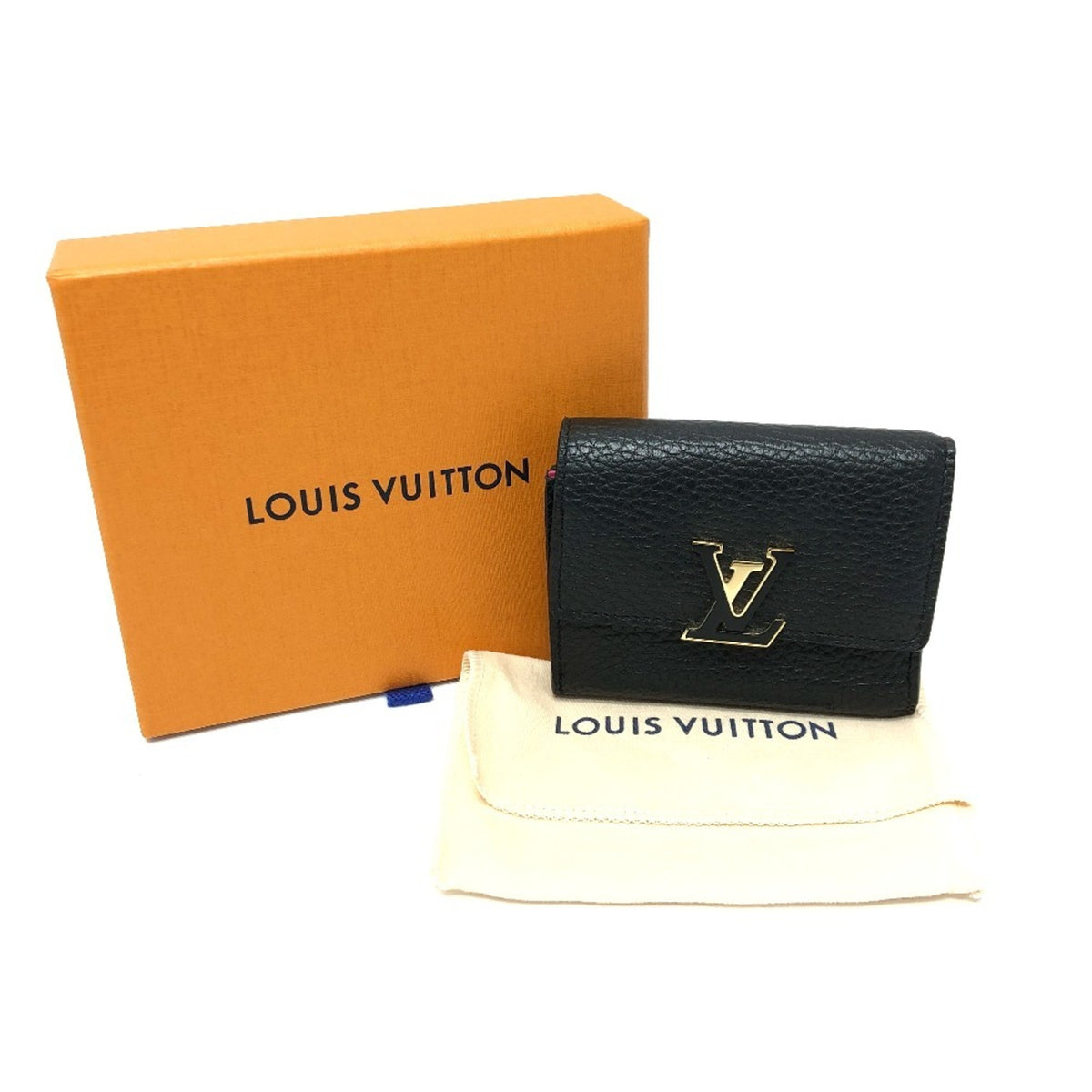 Louis Vuitton Bicolor Black Noir Pink Leather Coin Purse/Coin Case (Pre-Owned)