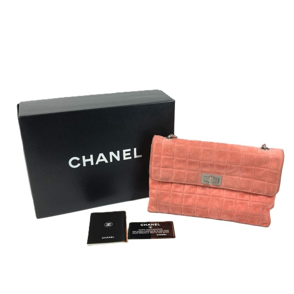 Chanel 2.55 Pink Suede Shoulder Bag (Pre-Owned)