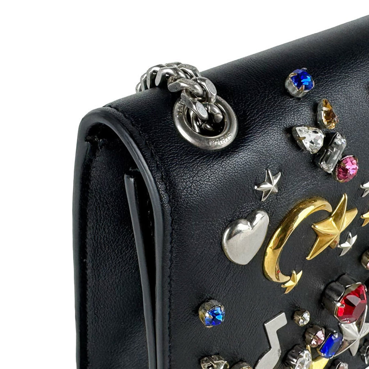 Saint Laurent Black Leather Shoulder Bag (Pre-Owned)
