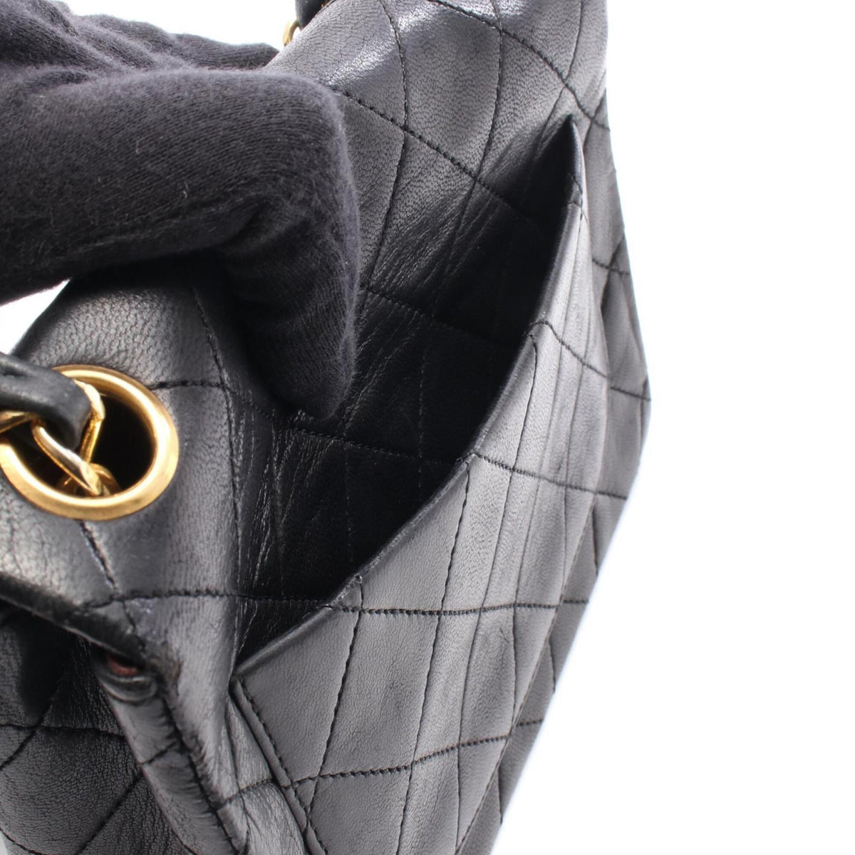 Chanel Black Handbag Shoulder Bag (Pre-Owned)