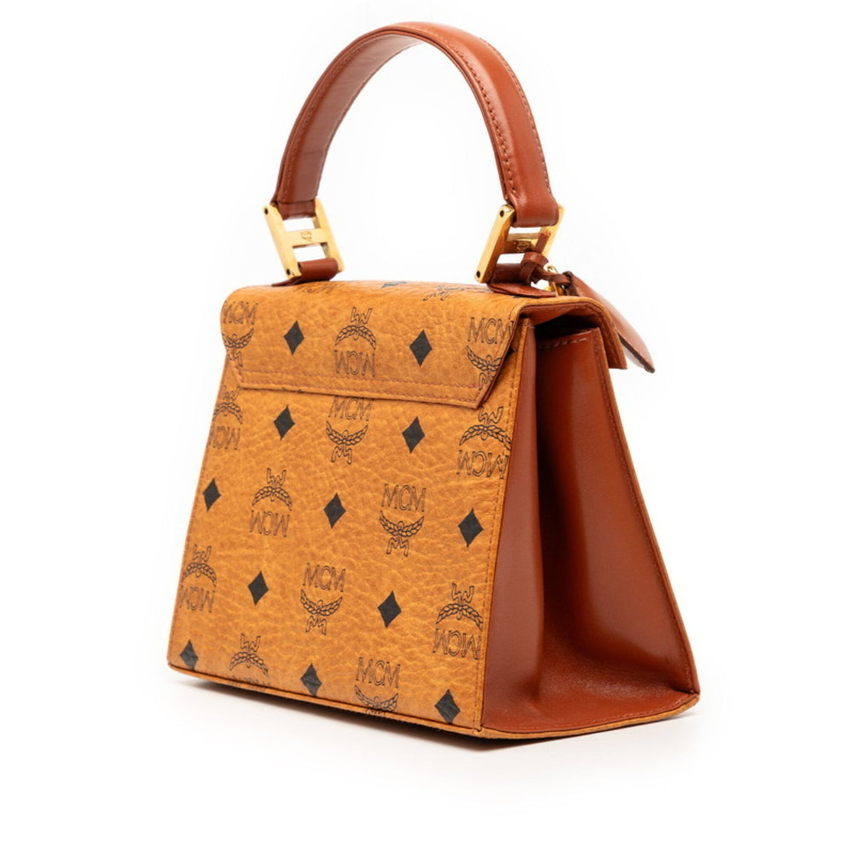 Mcm Brown Leather Handbag Shoulder Bag (Pre-Owned)