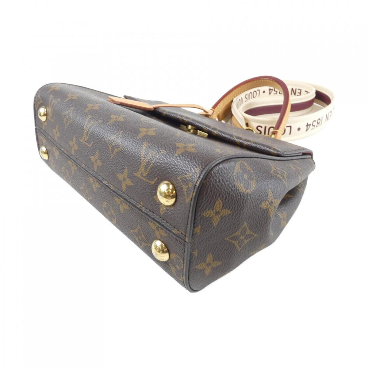 Louis Vuitton Cream Marron Coated Canvas Handbag (Pre-Owned)