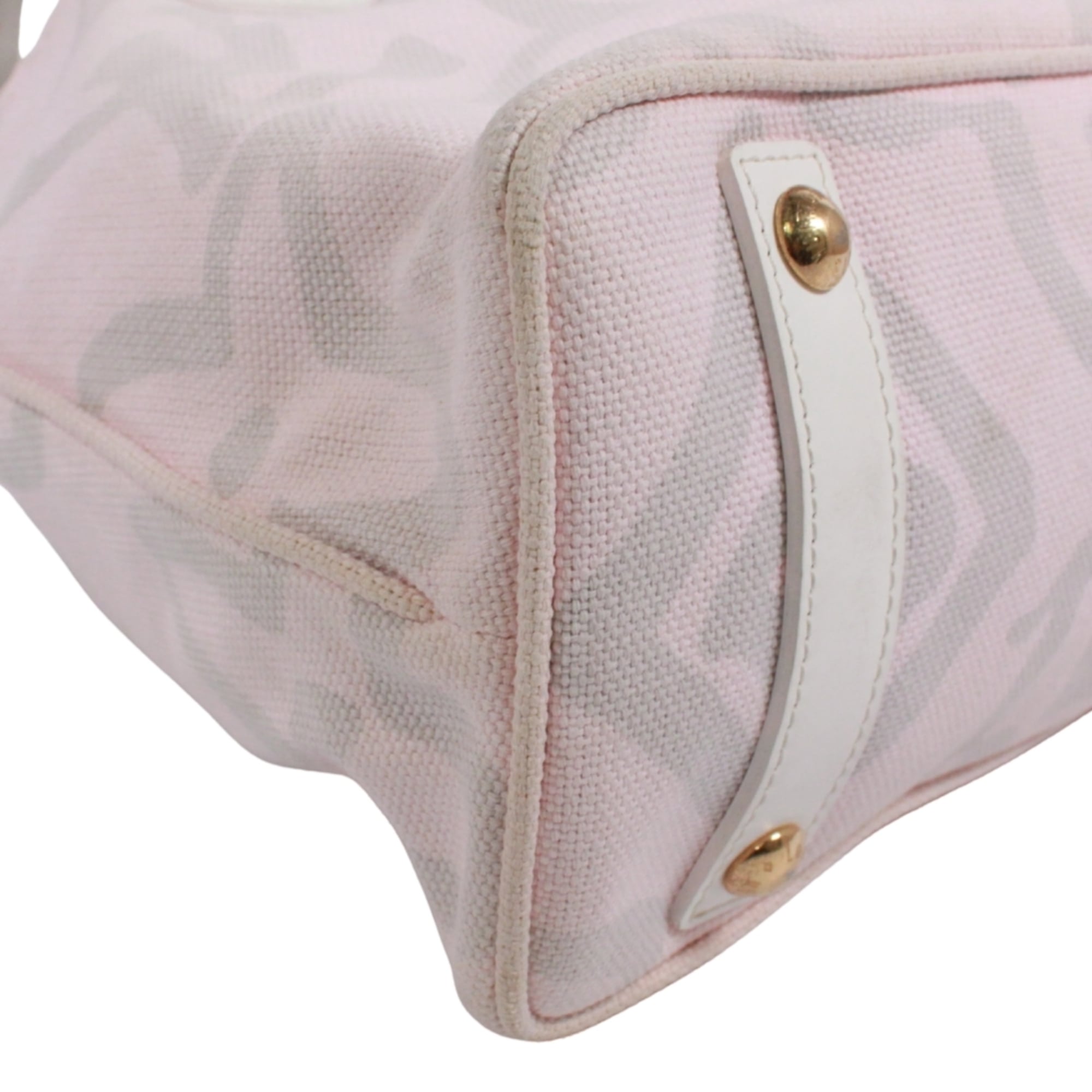 Louis Vuitton Pink Canvas Leather Tote Bag (Pre-Owned)