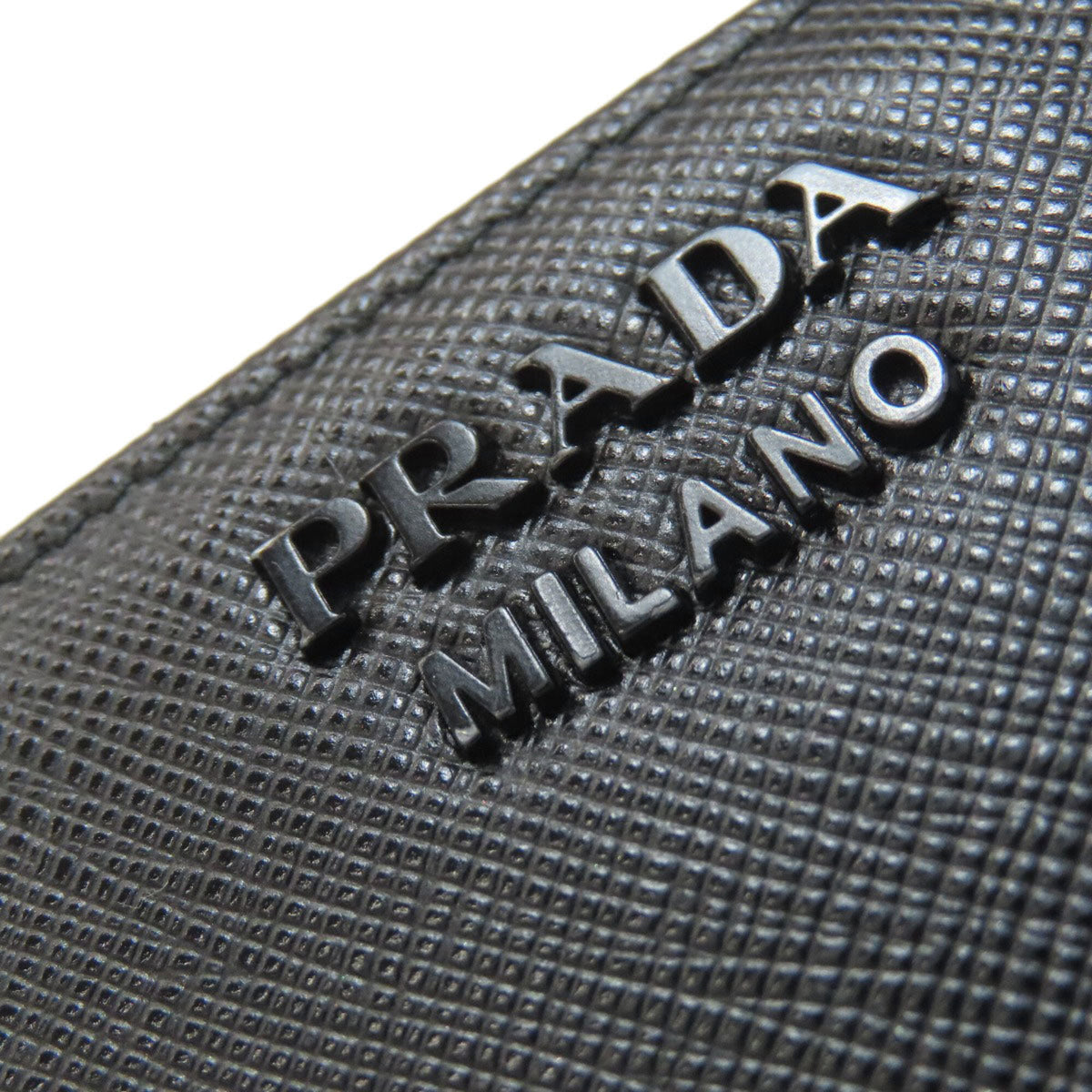 Prada Saffiano Black Leather Wallet (Bi-Fold) (Pre-Owned)
