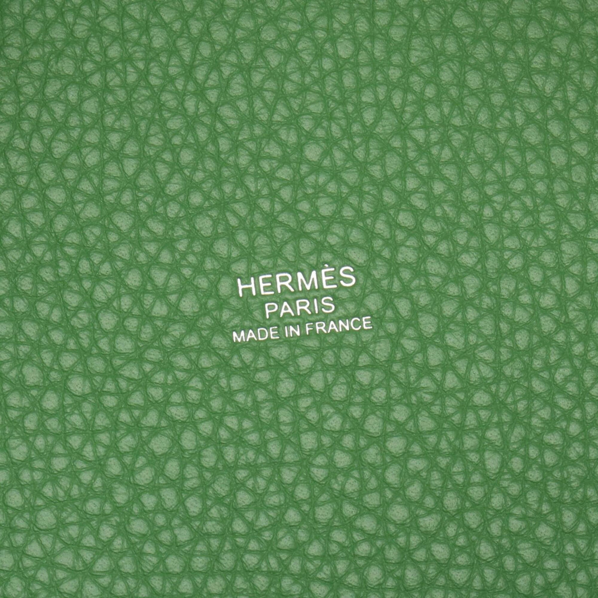Hermes Green Taurillon Clemence Leather Handbag (Pre-Owned)