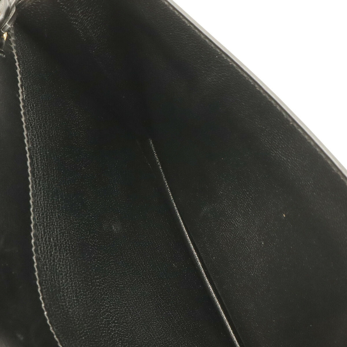 Hermes Black Box Calf Leather Clutch Bag Pochette (Pre-Owned)