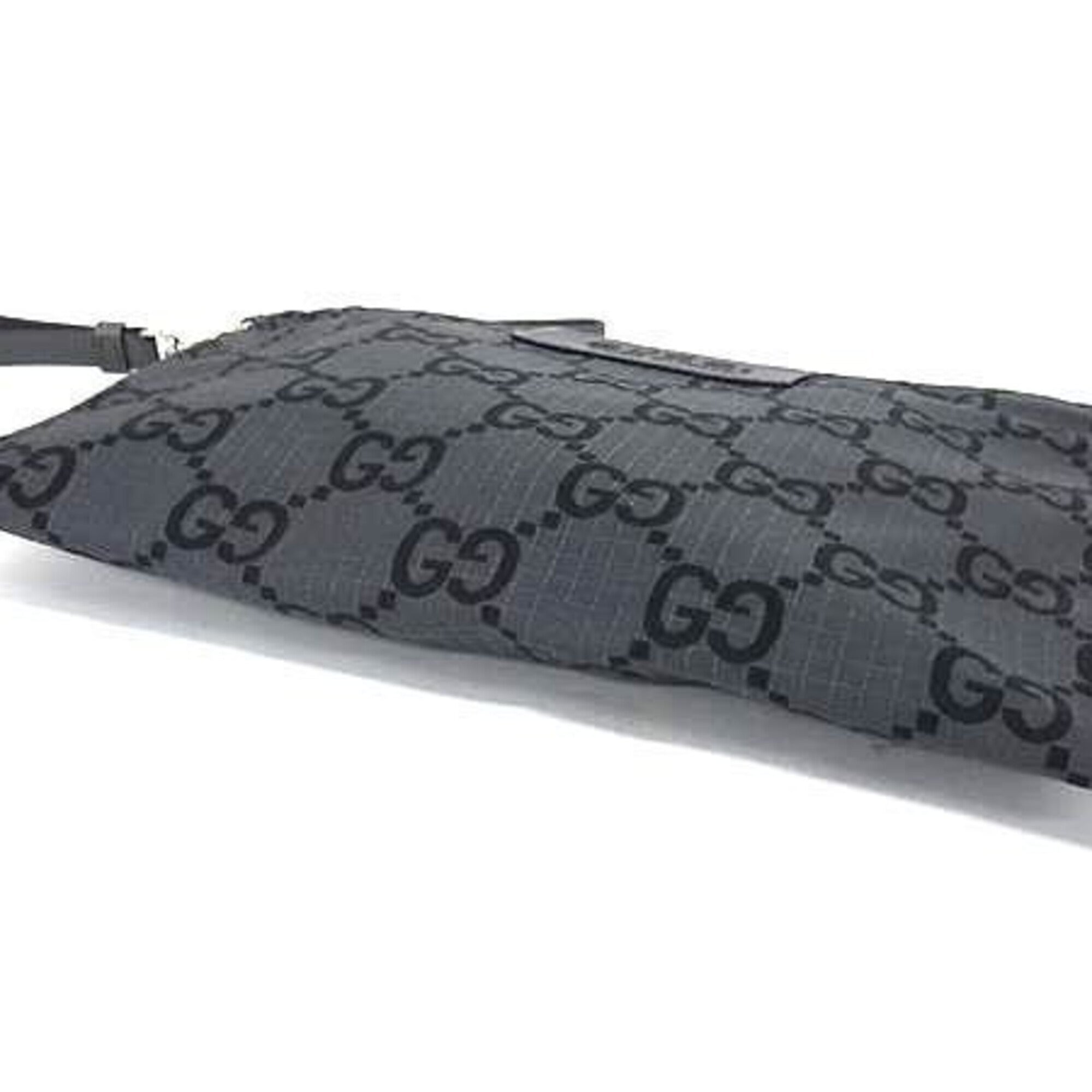 Gucci Gg Canvas Black Gray Gg Canvas Clutch Bag (Pre-Owned)