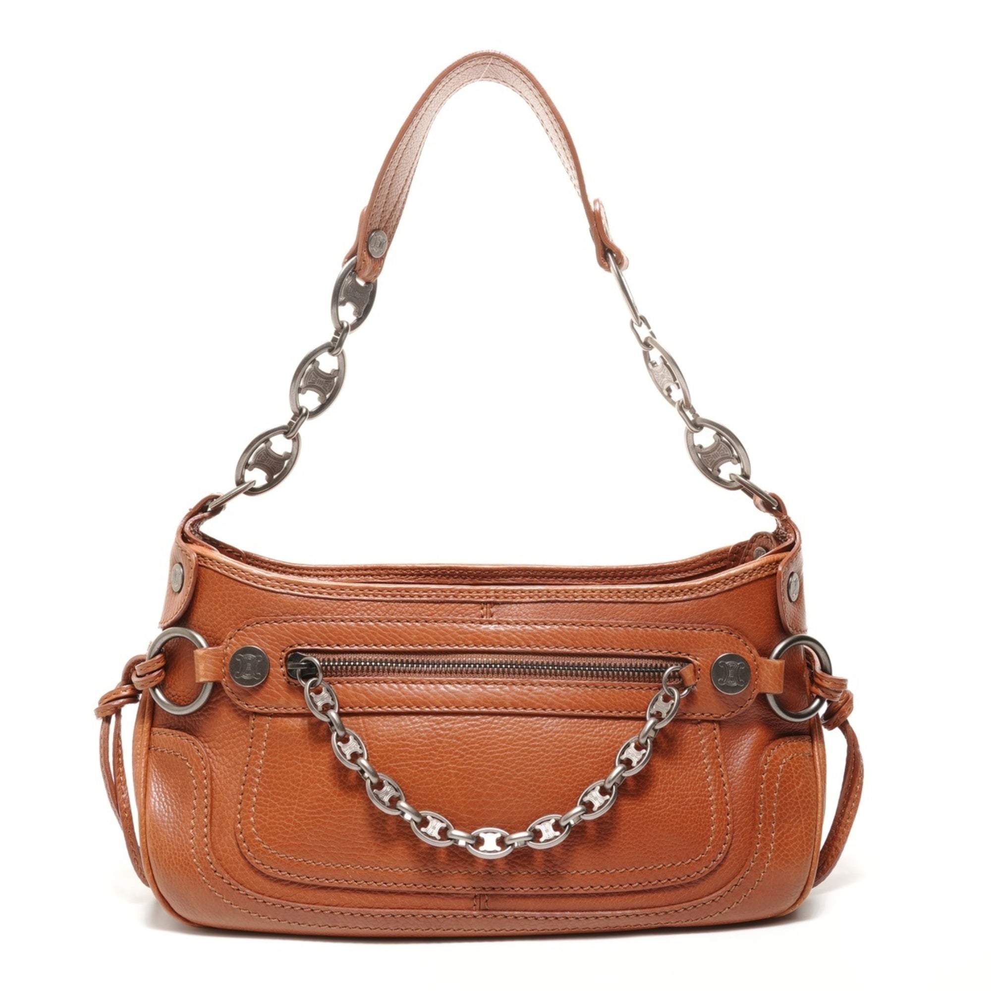 Celine Boogie Brown Leather Shoulder Bag (Pre-Owned)