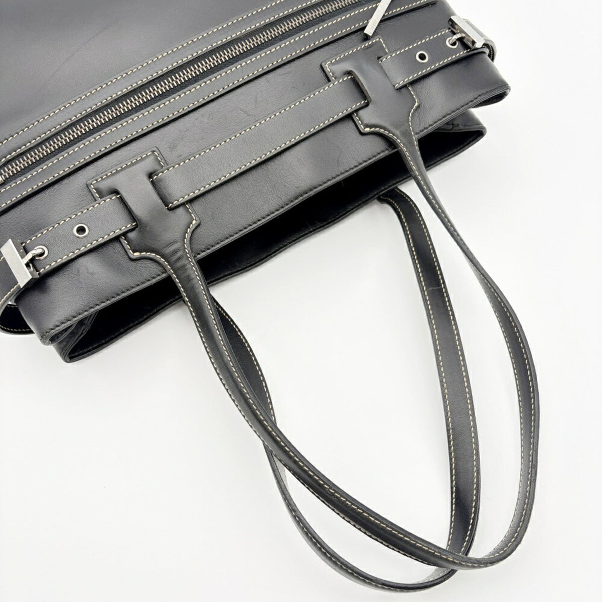 Gucci Black Leather Tote Bag (Pre-Owned)