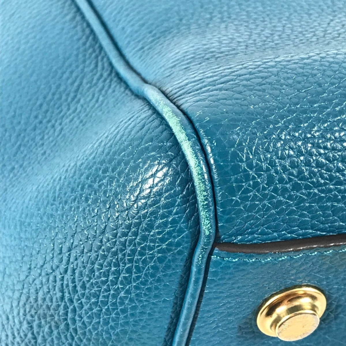 Louis Vuitton Blue Leather Shoulder Bag Tote Bag (Pre-Owned)