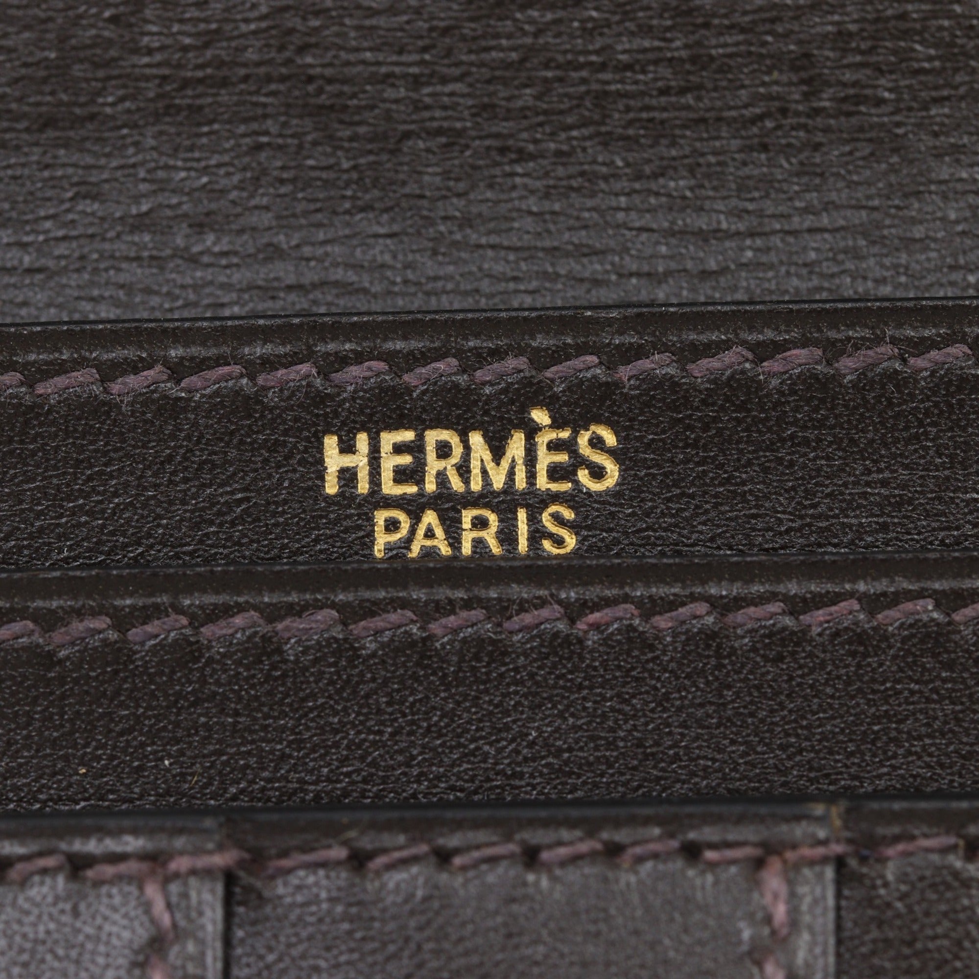 Hermes Brown Box Calf Leather Long Wallet (Bi-Fold) (Pre-Owned)