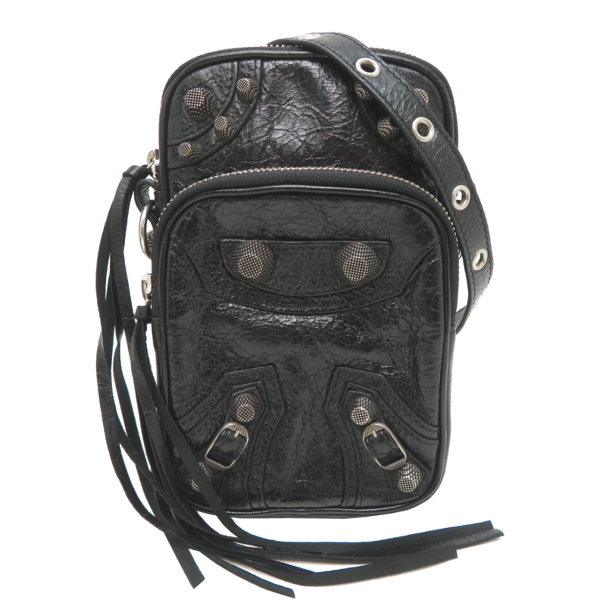Balenciaga Black Leather Shoulder Bag (Pre-Owned)