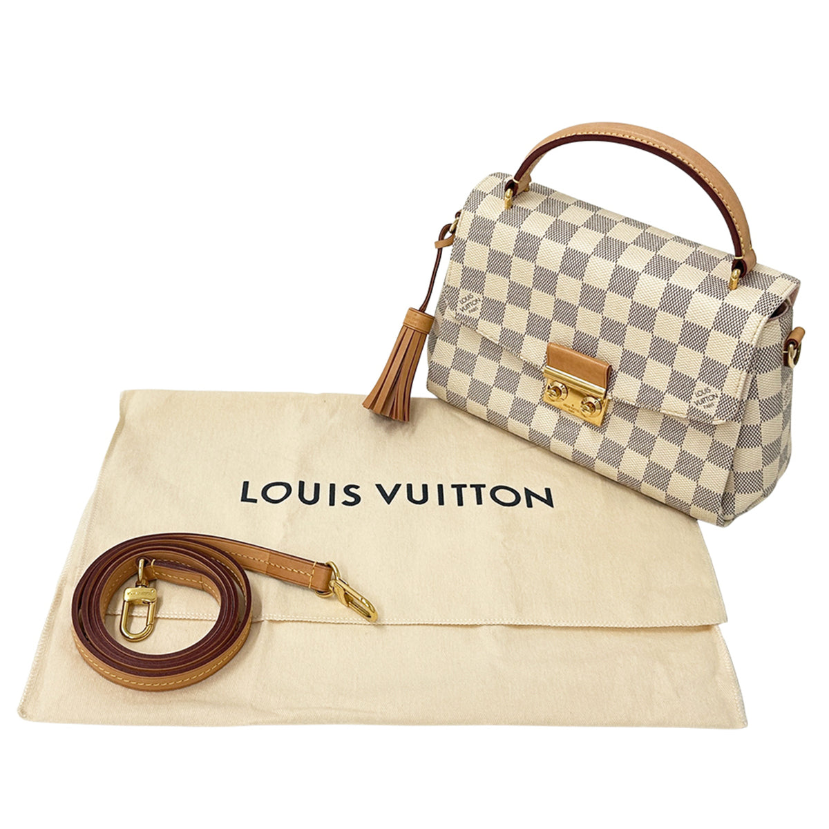 Louis Vuitton Damier Azur Damier Azur Canvas Handbag Shoulder Bag (Pre-Owned)