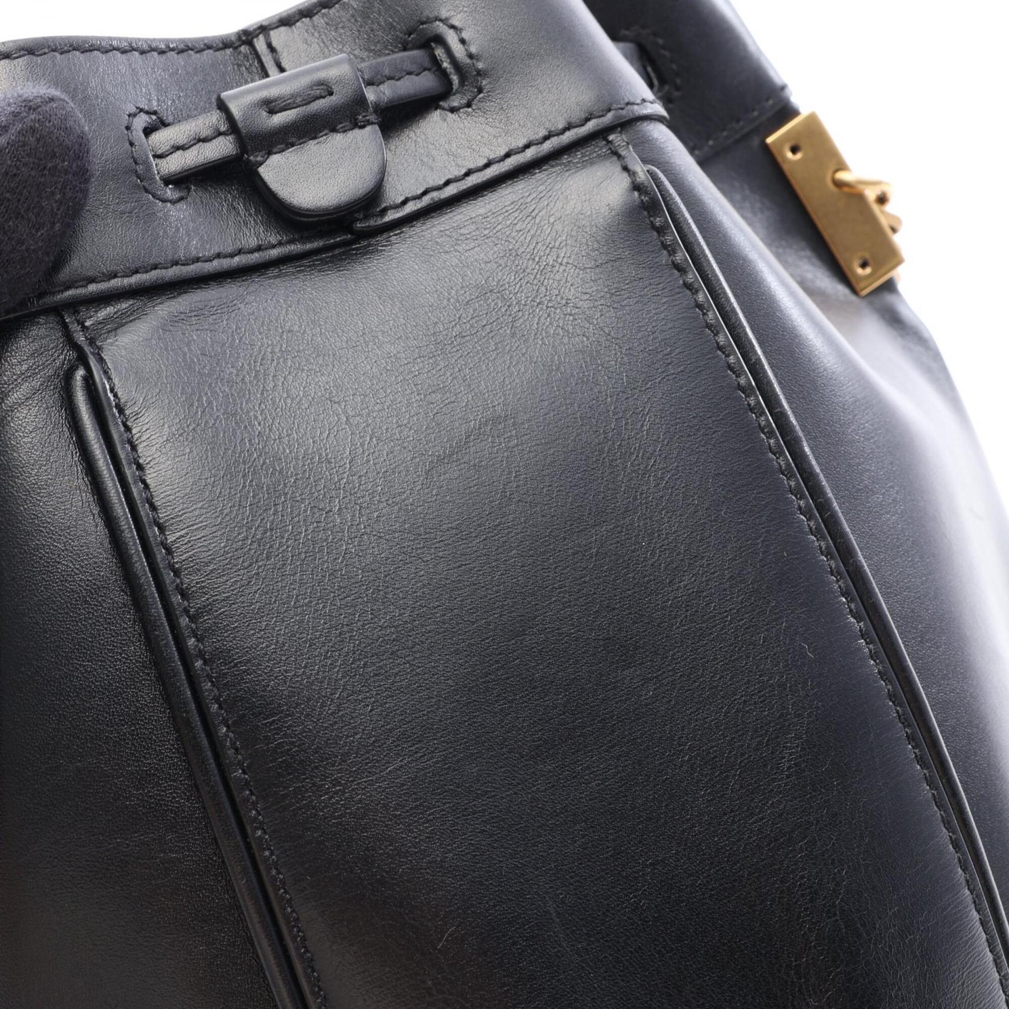 Saint Laurent Black Leather Handbag Shoulder Bag (Pre-Owned)