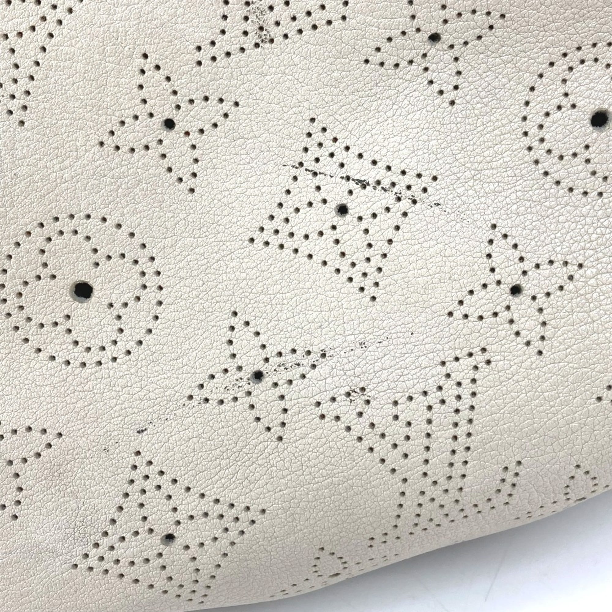 Louis Vuitton Mahina White Mahina Leather Handbag Shoulder Bag (Pre-Owned)
