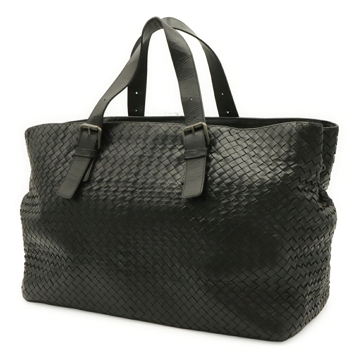 Bottega Veneta Black Intrecciato Tote Bag (Pre-Owned)