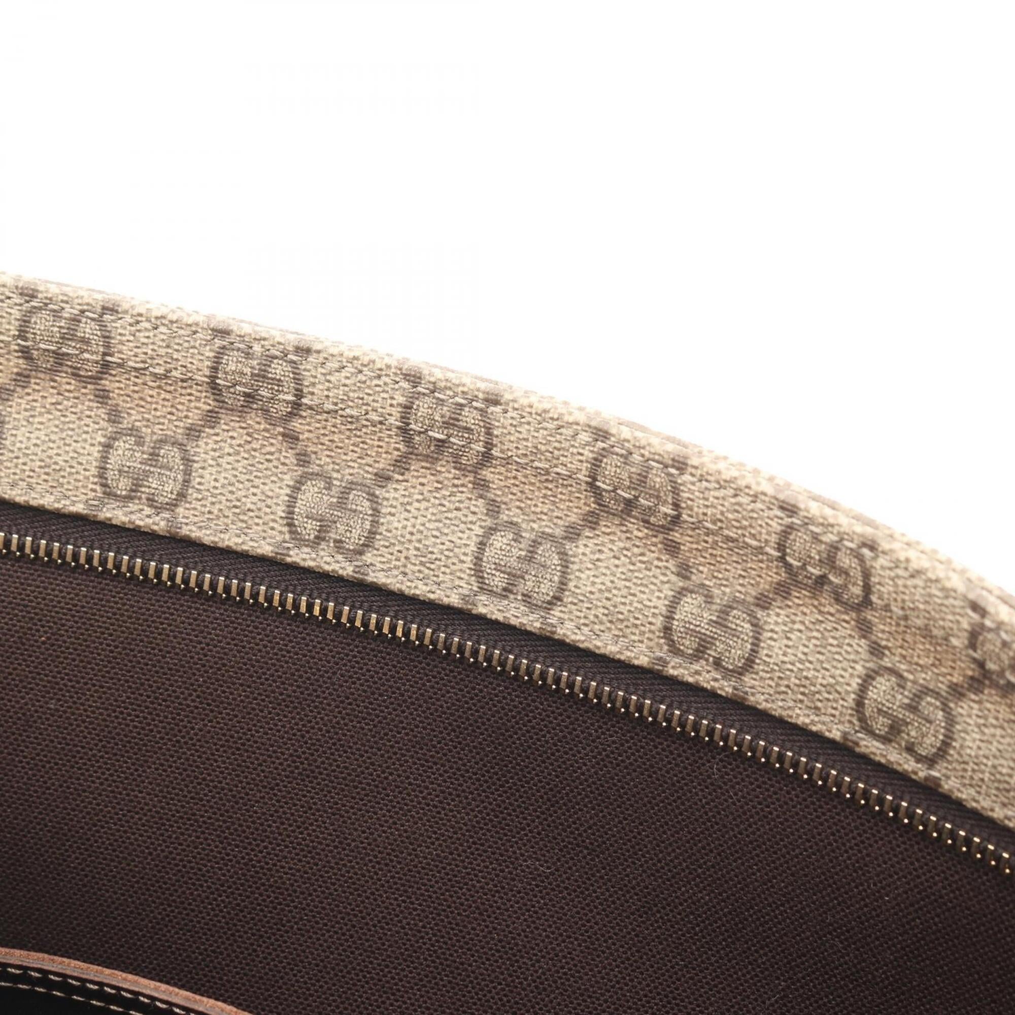 Gucci Beige Brown Pvc Leather Handbag Shoulder Bag (Pre-Owned)