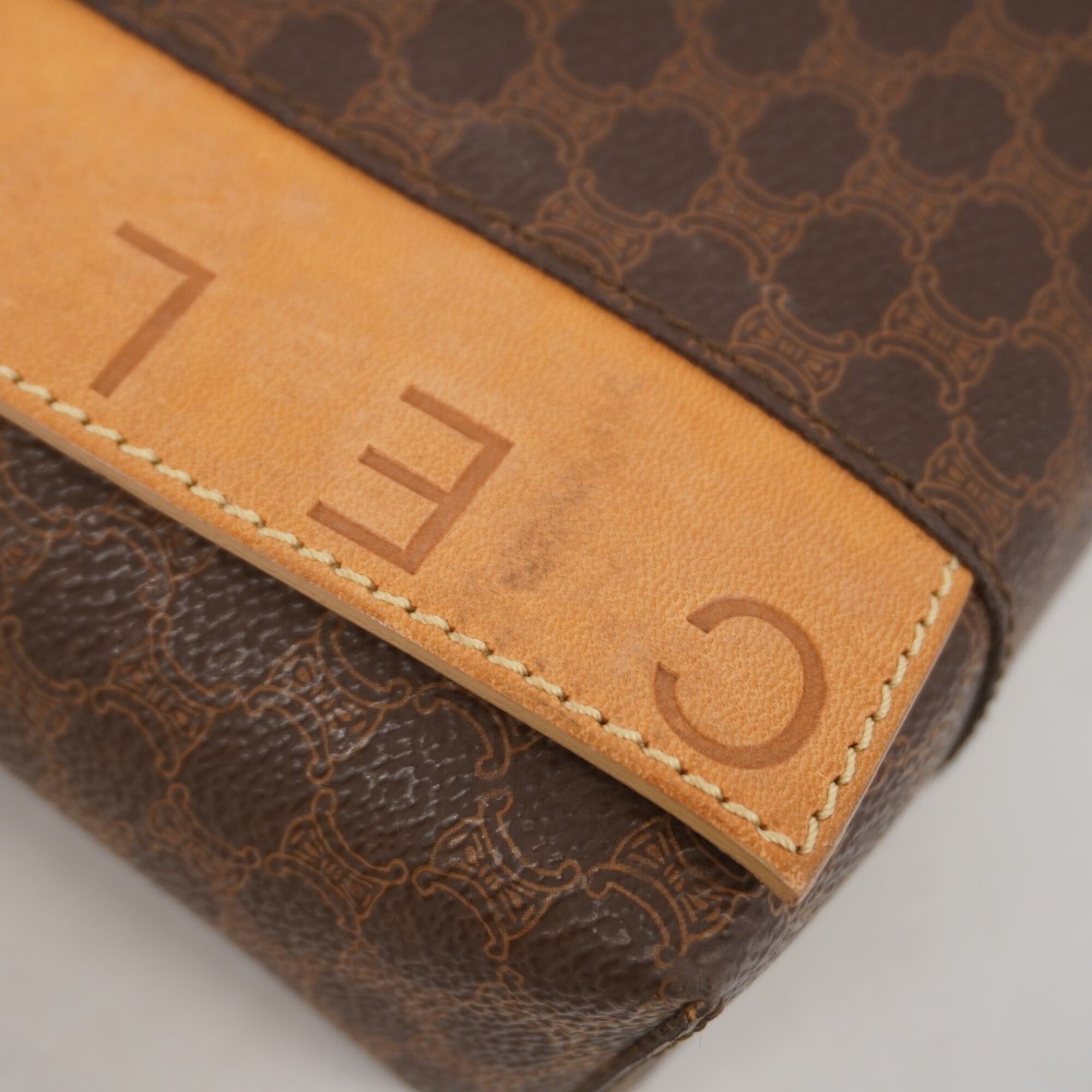 Celine Brown Pvc Handbag (Pre-Owned)