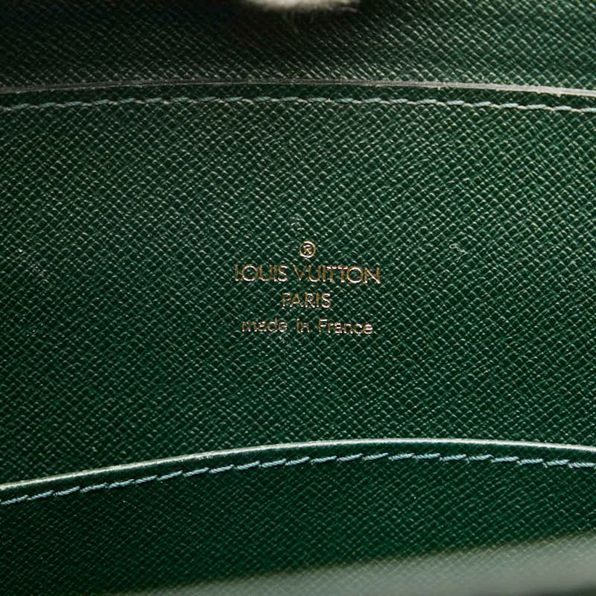 Louis Vuitton Episea Green Leather Handbag Shoulder Bag (Pre-Owned)