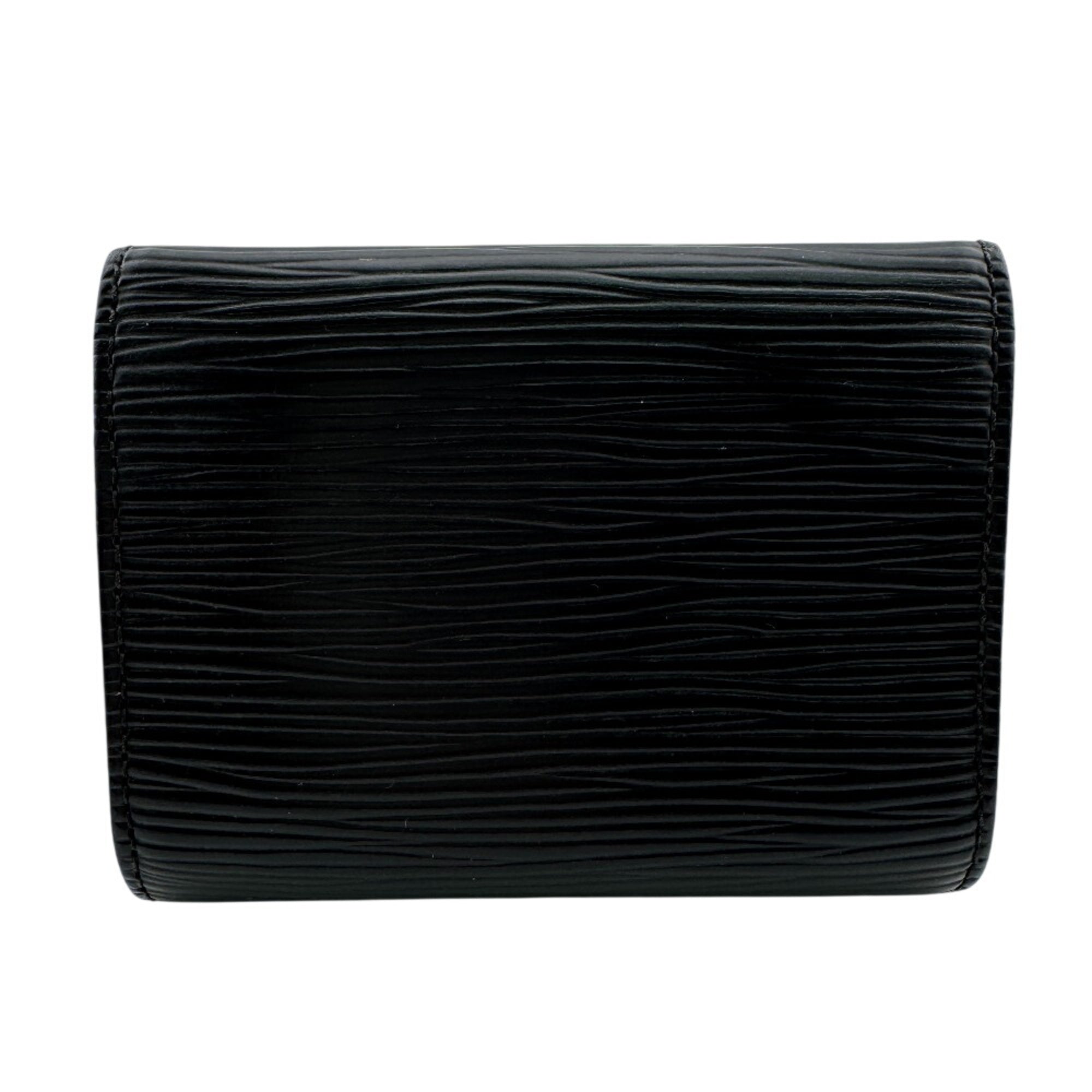 Louis Vuitton Black Leather Coin Purse/Coin Case (Pre-Owned)