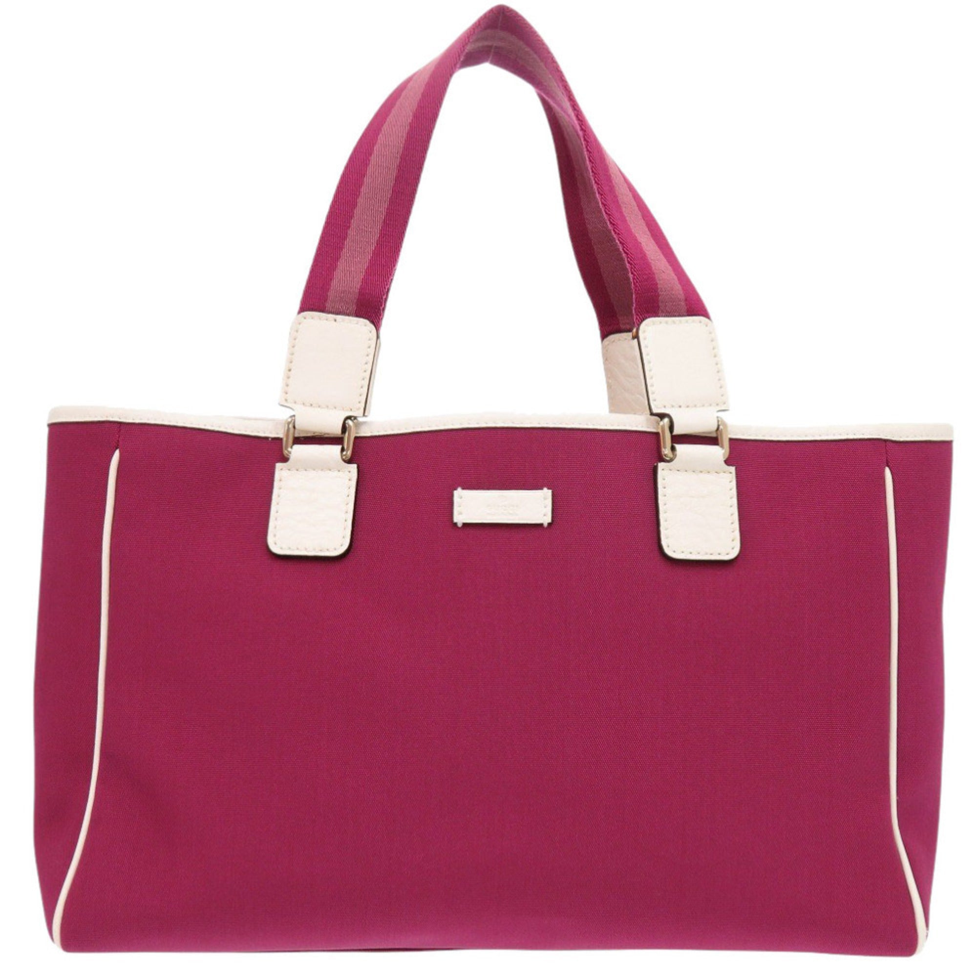 Gucci White Wine Canvas Tote Bag (Pre-Owned)
