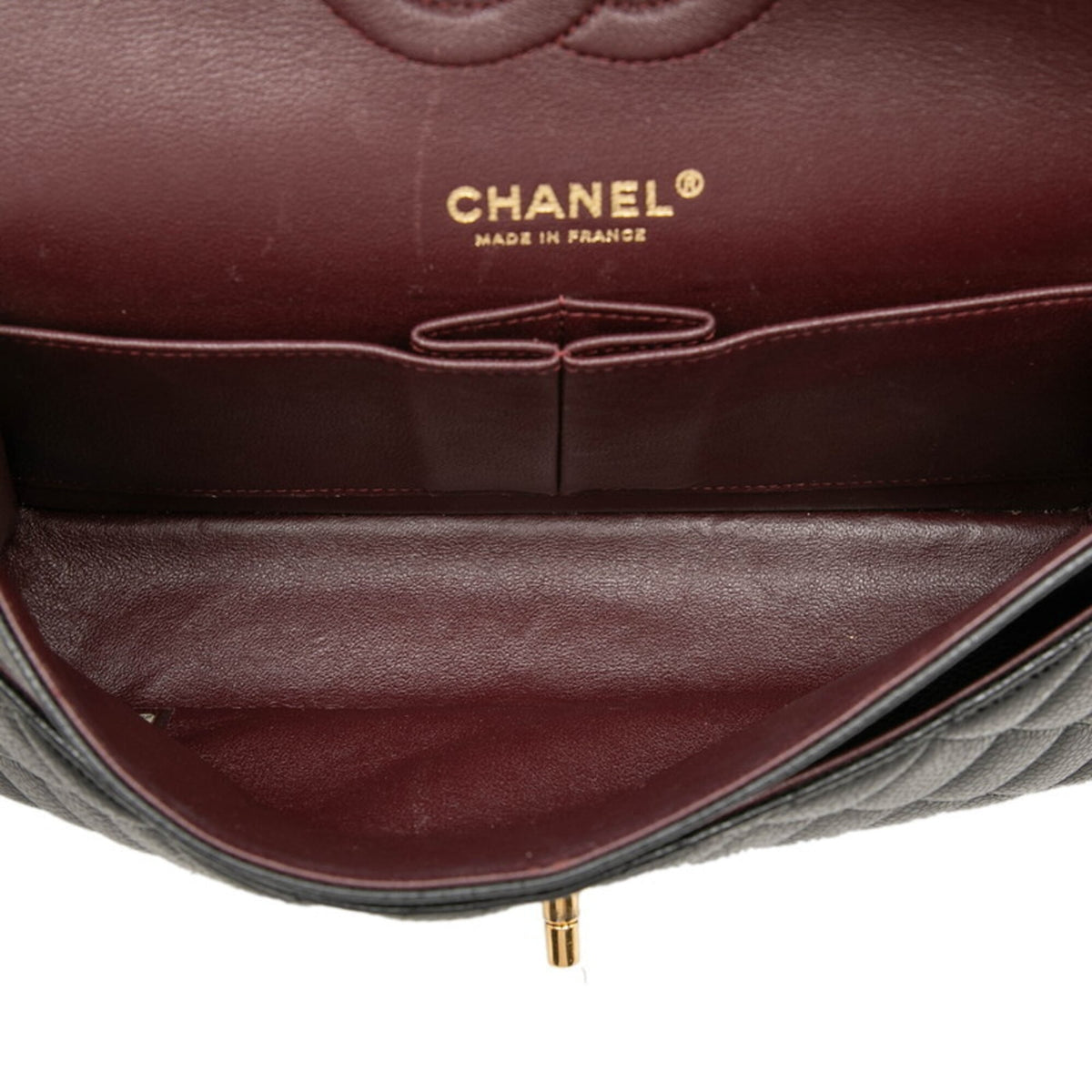 Chanel Matelasse Black Grained Calfskin Shoulder Bag (Pre-Owned)
