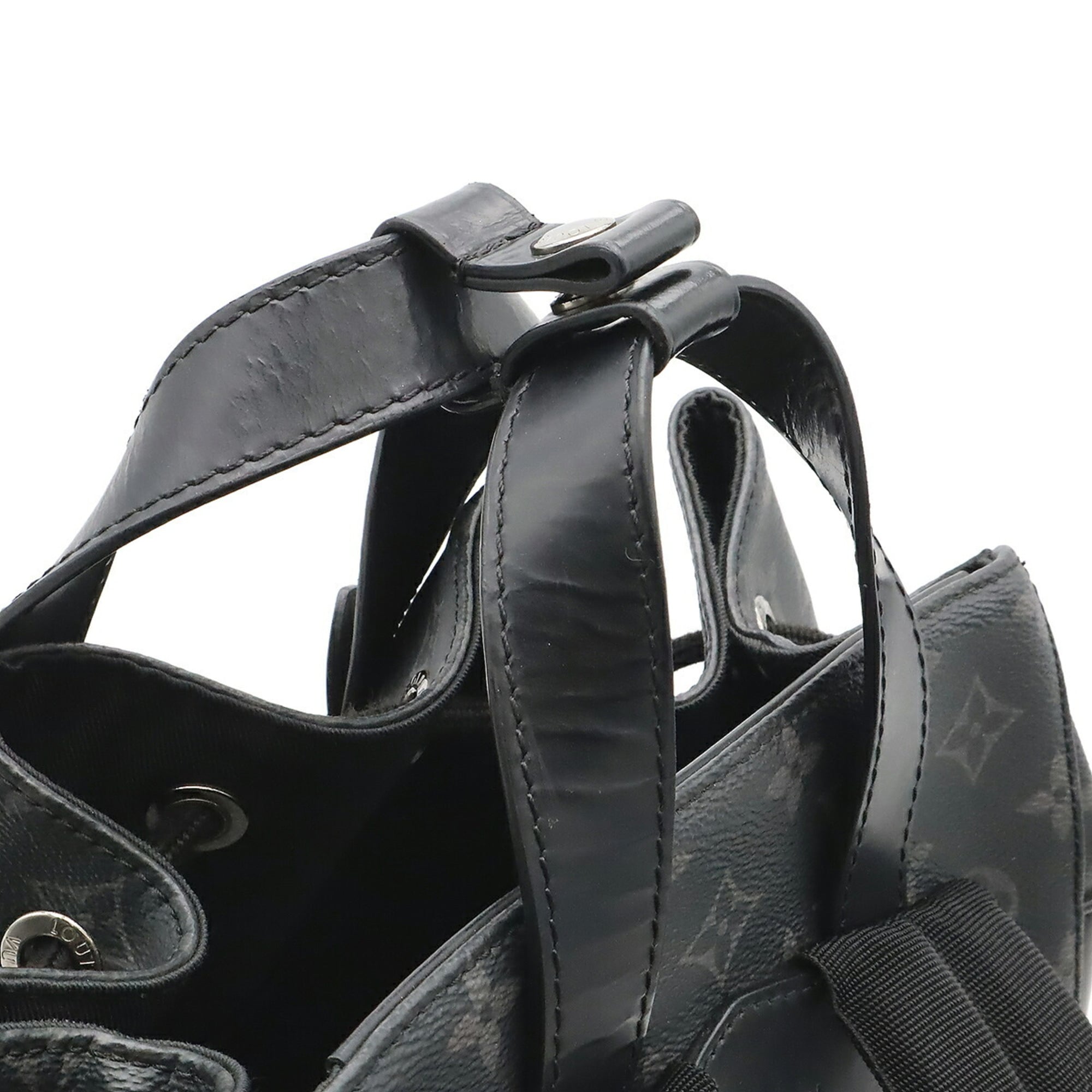 Louis Vuitton Black Gray Monogram Eclipse Canvas Leather Backpack (Pre-Owned)