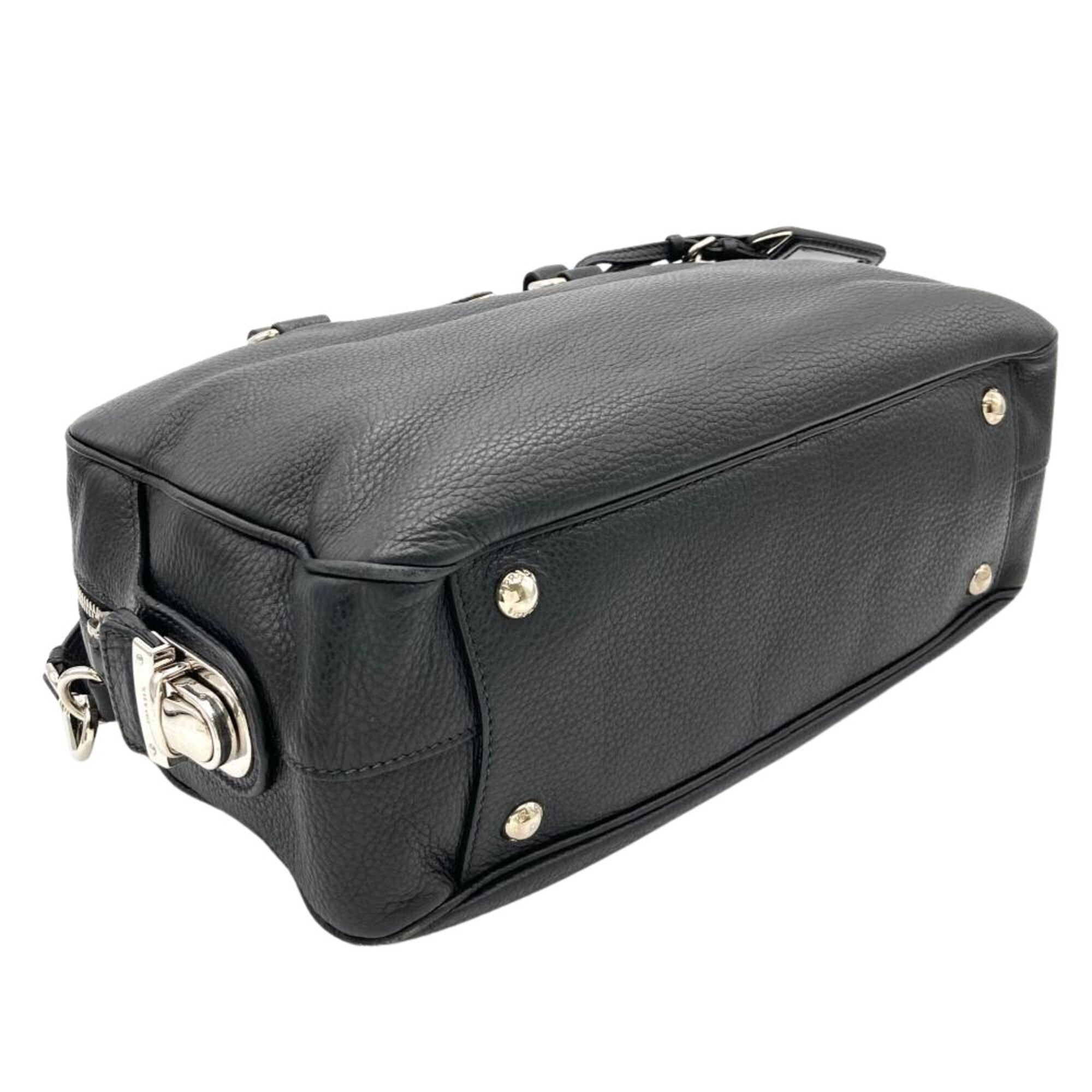 Prada Black Leather Handbag Shoulder Bag (Pre-Owned)