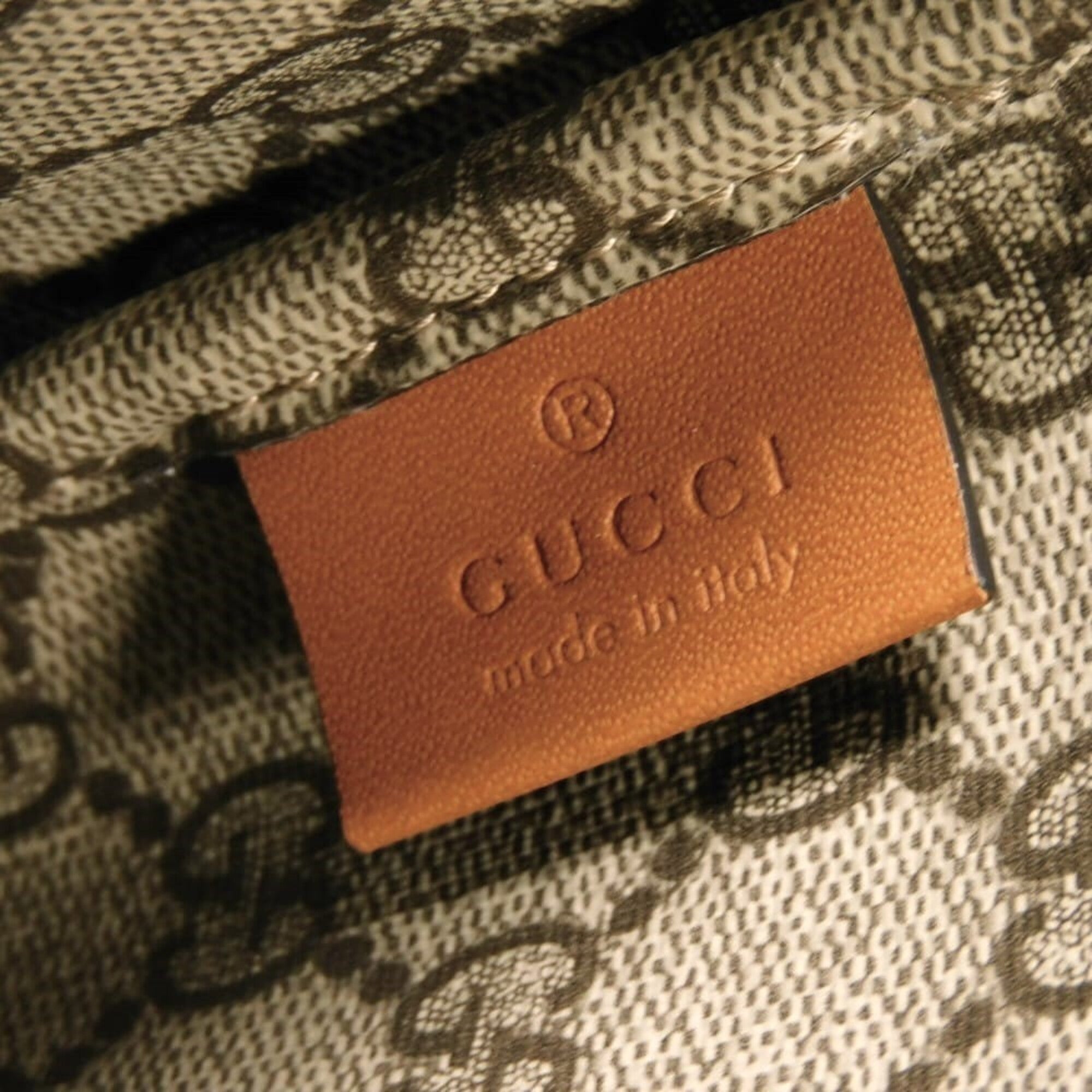 Gucci Beige Linen Clutch Bag Pouch (Pre-Owned)