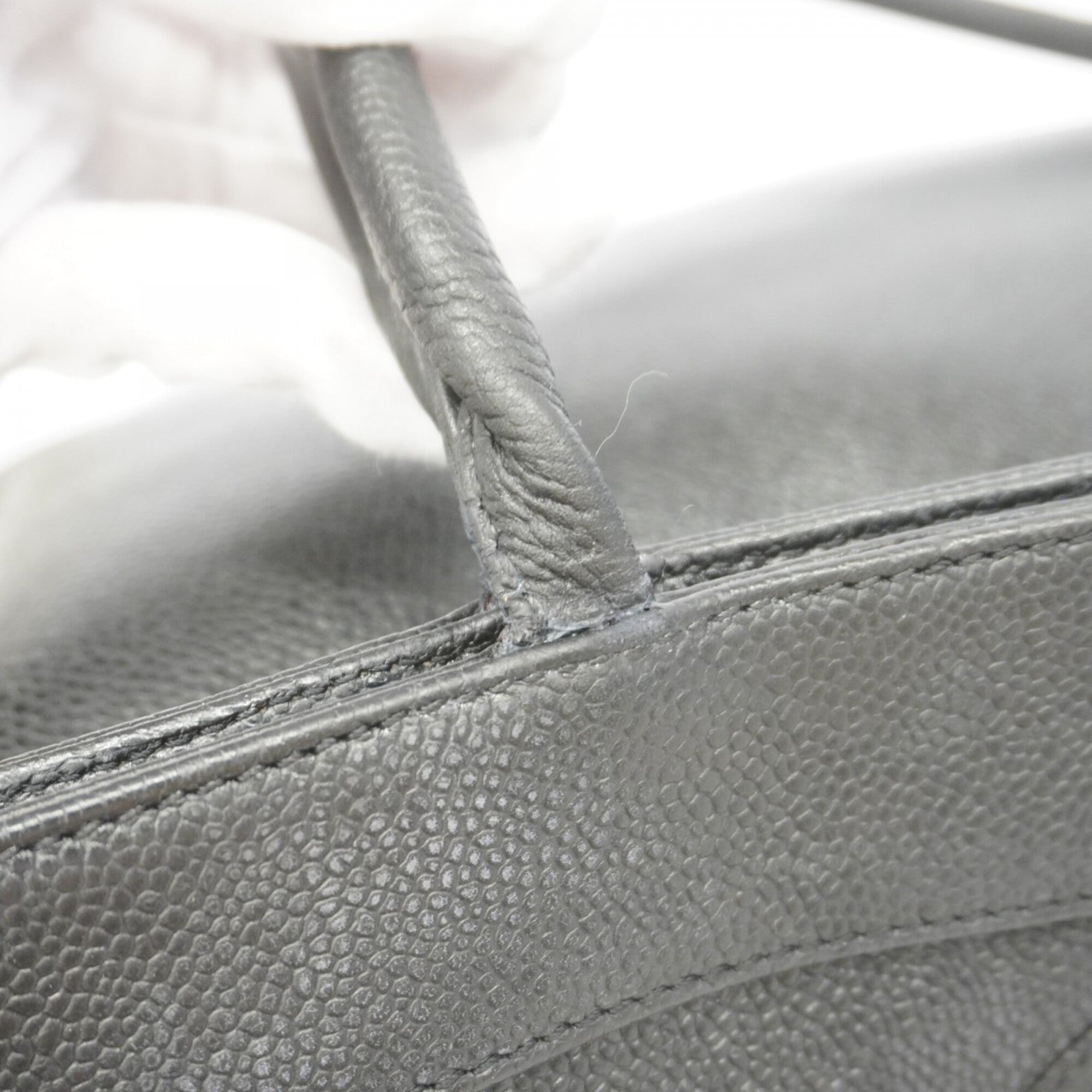 Chanel Black Grained Calfskin Tote Bag (Pre-Owned)