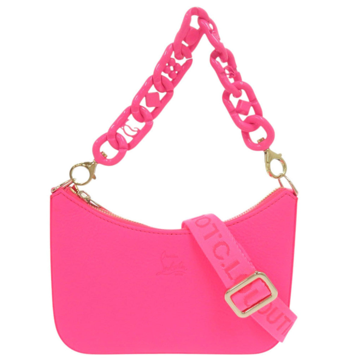 Christian Louboutin Pink Leather Shoulder Bag (Pre-Owned)