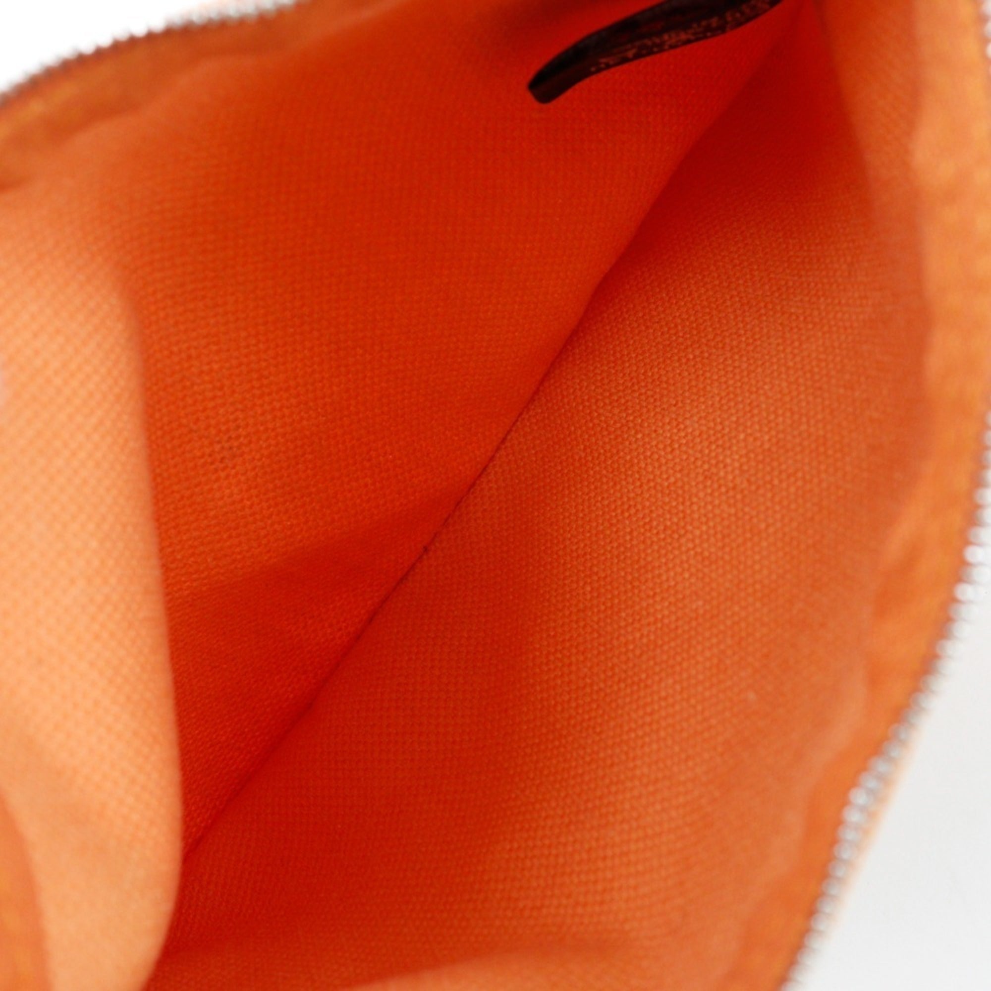 Hermes Orange Canvas Handbag (Pre-Owned)
