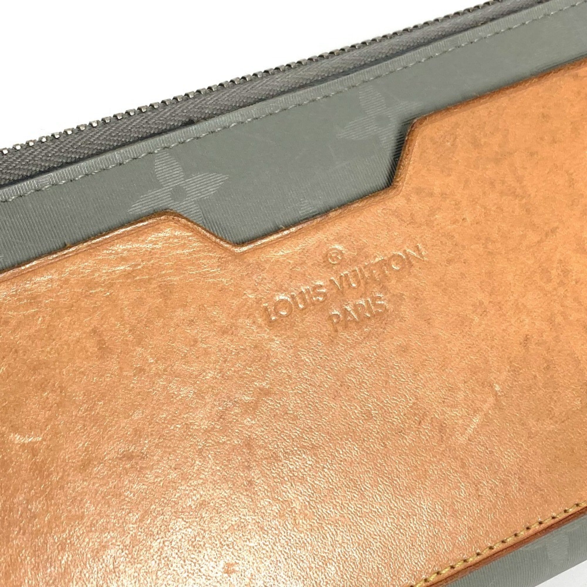 Louis Vuitton Gray Monogram Long Wallet (Bi-Fold) (Pre-Owned)