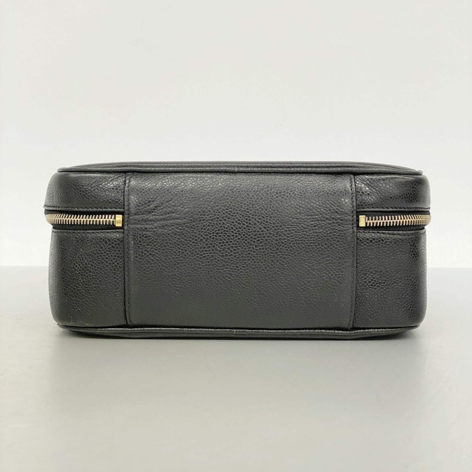 Chanel Black Grained Calfskin Vanity Bag (Pre-Owned)