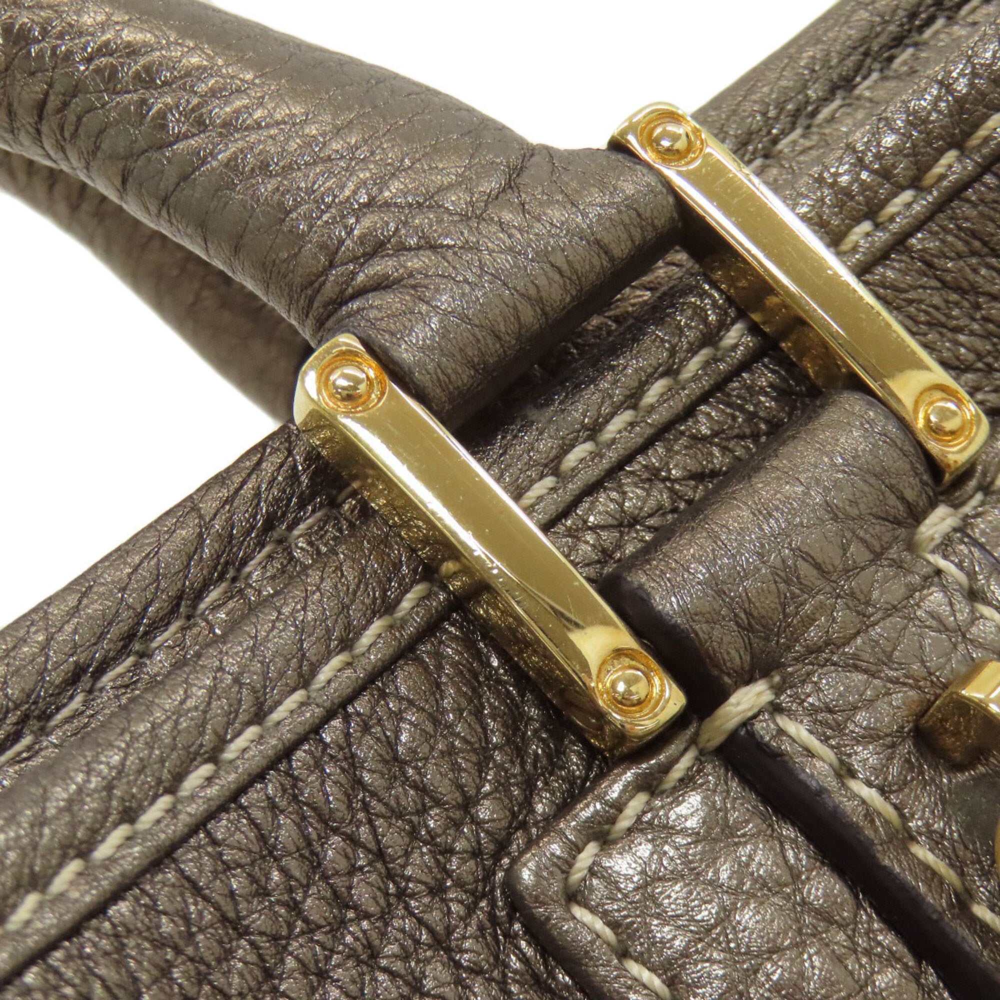 Loewe Bronze Leather Handbag (Pre-Owned)