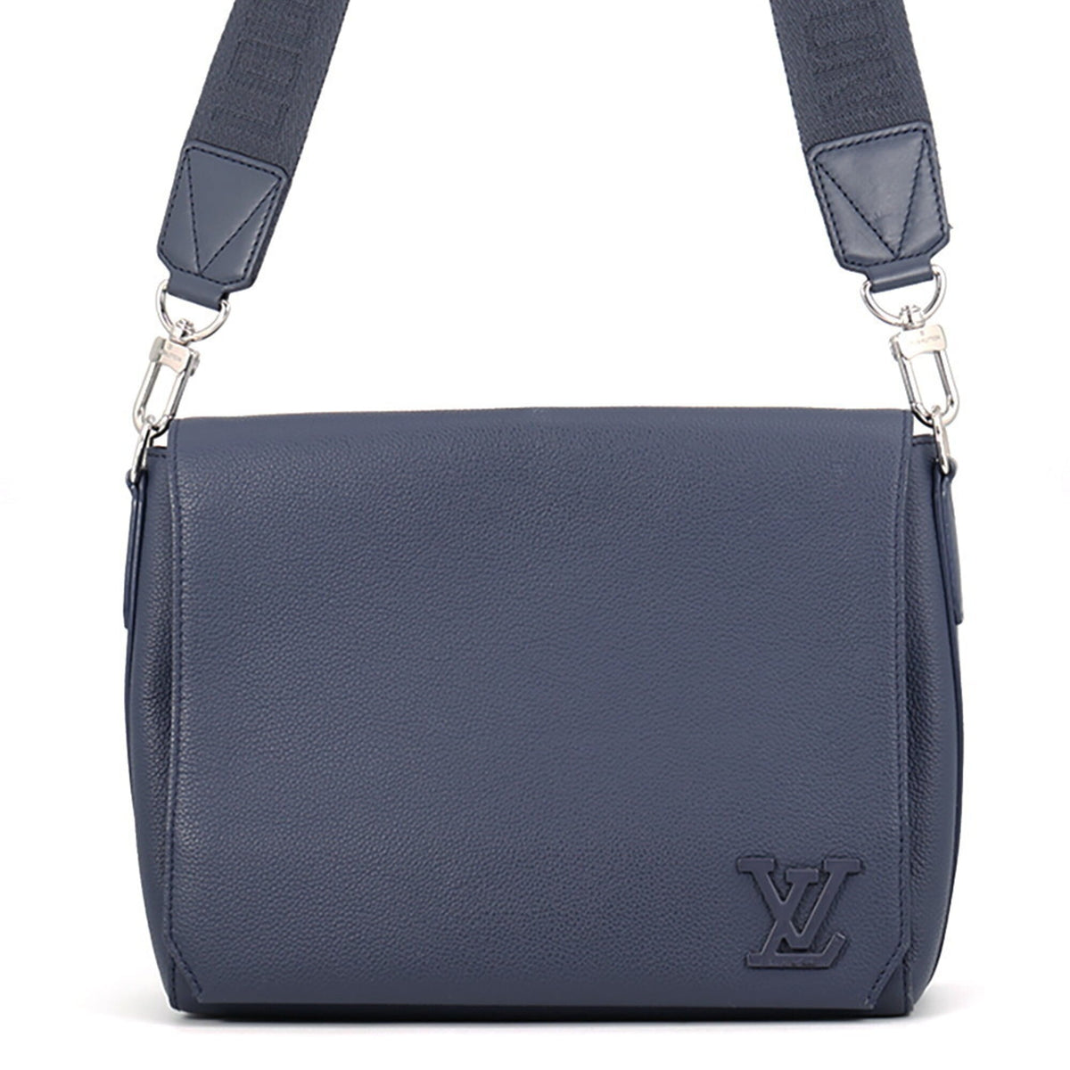 Louis Vuitton Navy Leather Handbag Shoulder Bag (Pre-Owned)