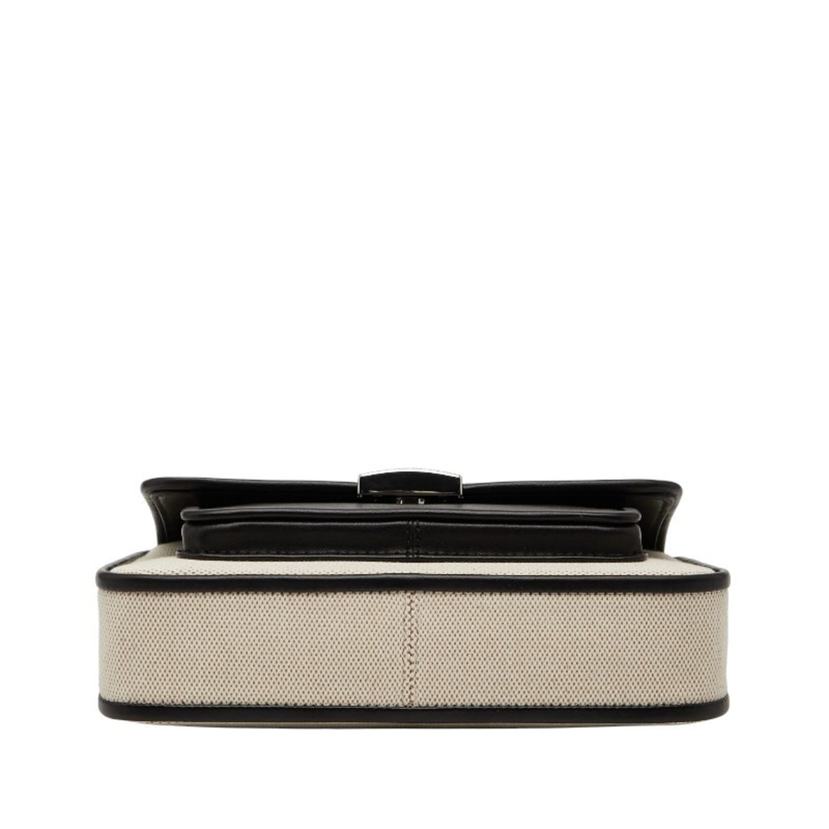 Michael Kors Beige Black Canvas Leather Shoulder Bag (Pre-Owned)